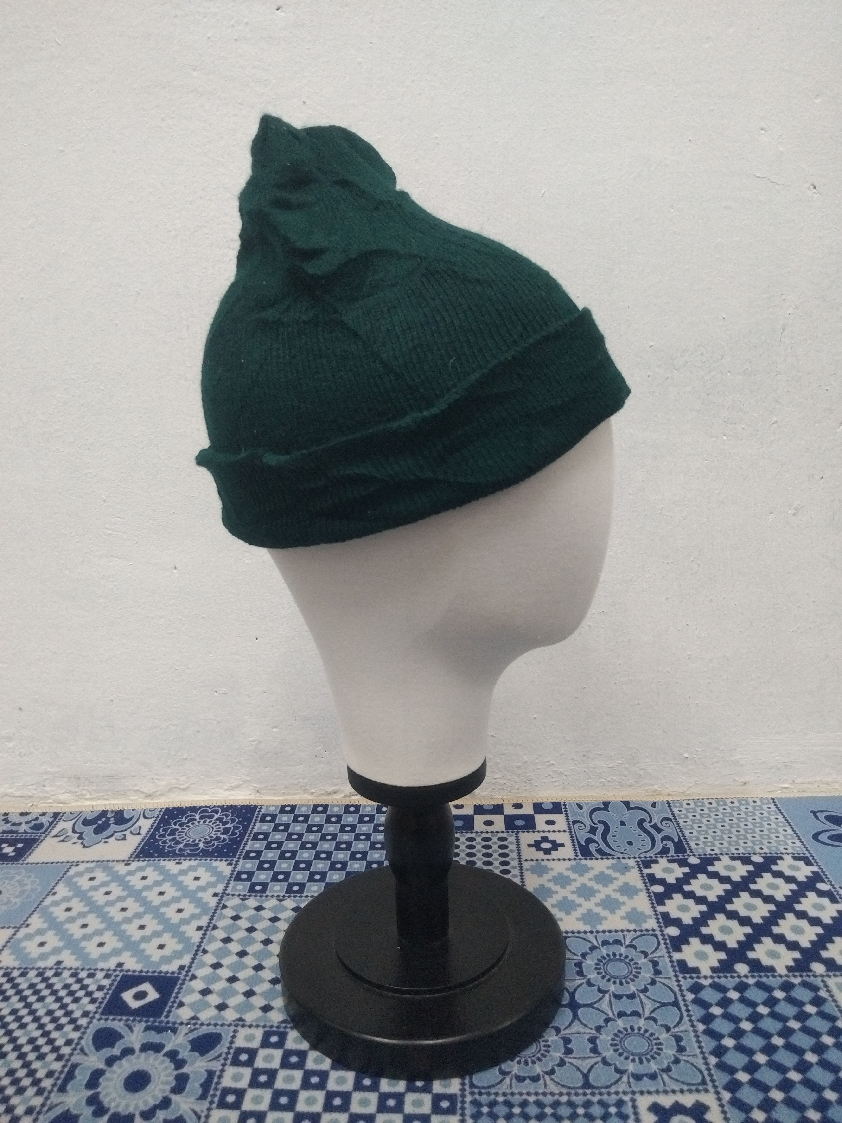Japanese Brand 💥Unbranded green colour beanie Size ONE SIZE - 3 Thumbnail