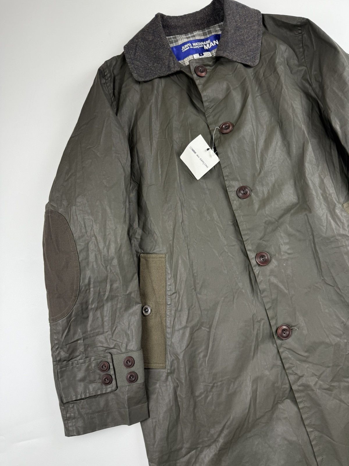 Junya Watanabe Junya Watanabe Hervier F/W’16 Elbow Patch Wax Coated Coat Size US S / EU 44-46 / 1 - 5 Thumbnail
