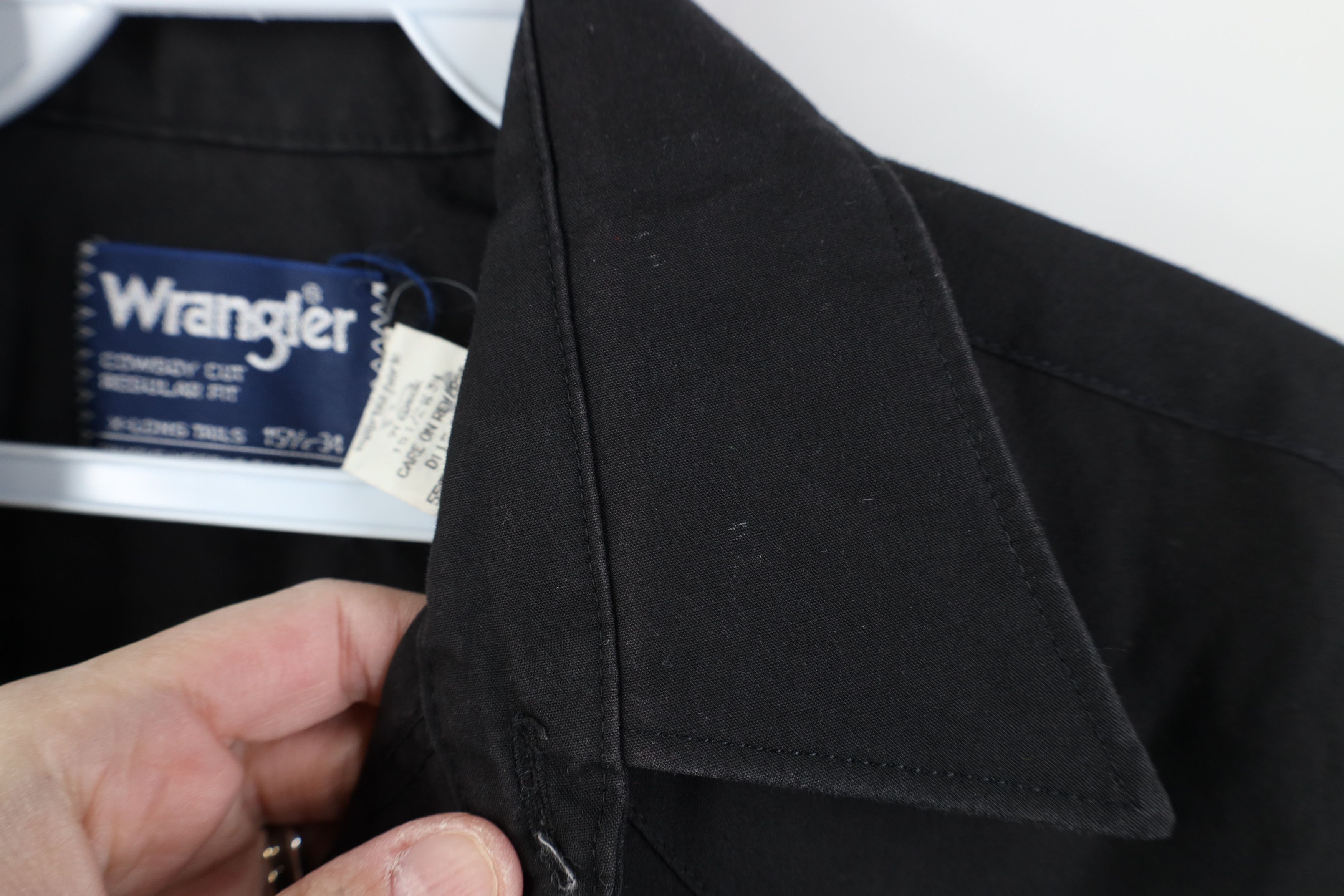 Wrangler Vintage 90s Wrangler Cowboy Snap Button Shirt Black USA Size US M / EU 48-50 / 2 - 8 Thumbnail