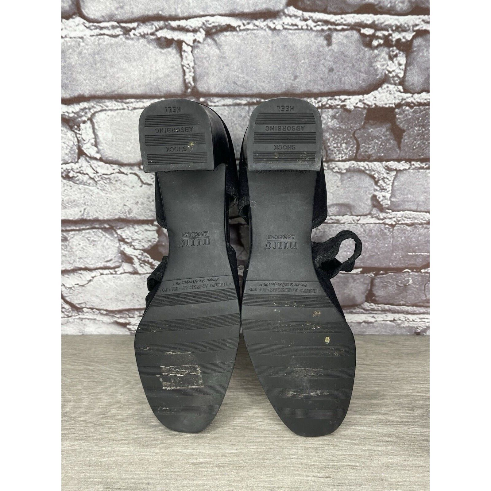 Other Munro American Whitney Black Fabric Elastic MaryJane Strap H Size US 8.5 / IT 38.5 - 23 Thumbnail