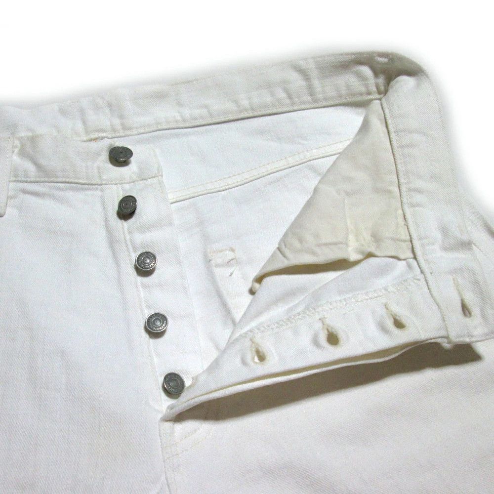 Yohji Yamamoto Yohji Yamamoto Pour Homme White Wide Denim Pants Size US 34 / EU 50 - 4 Thumbnail