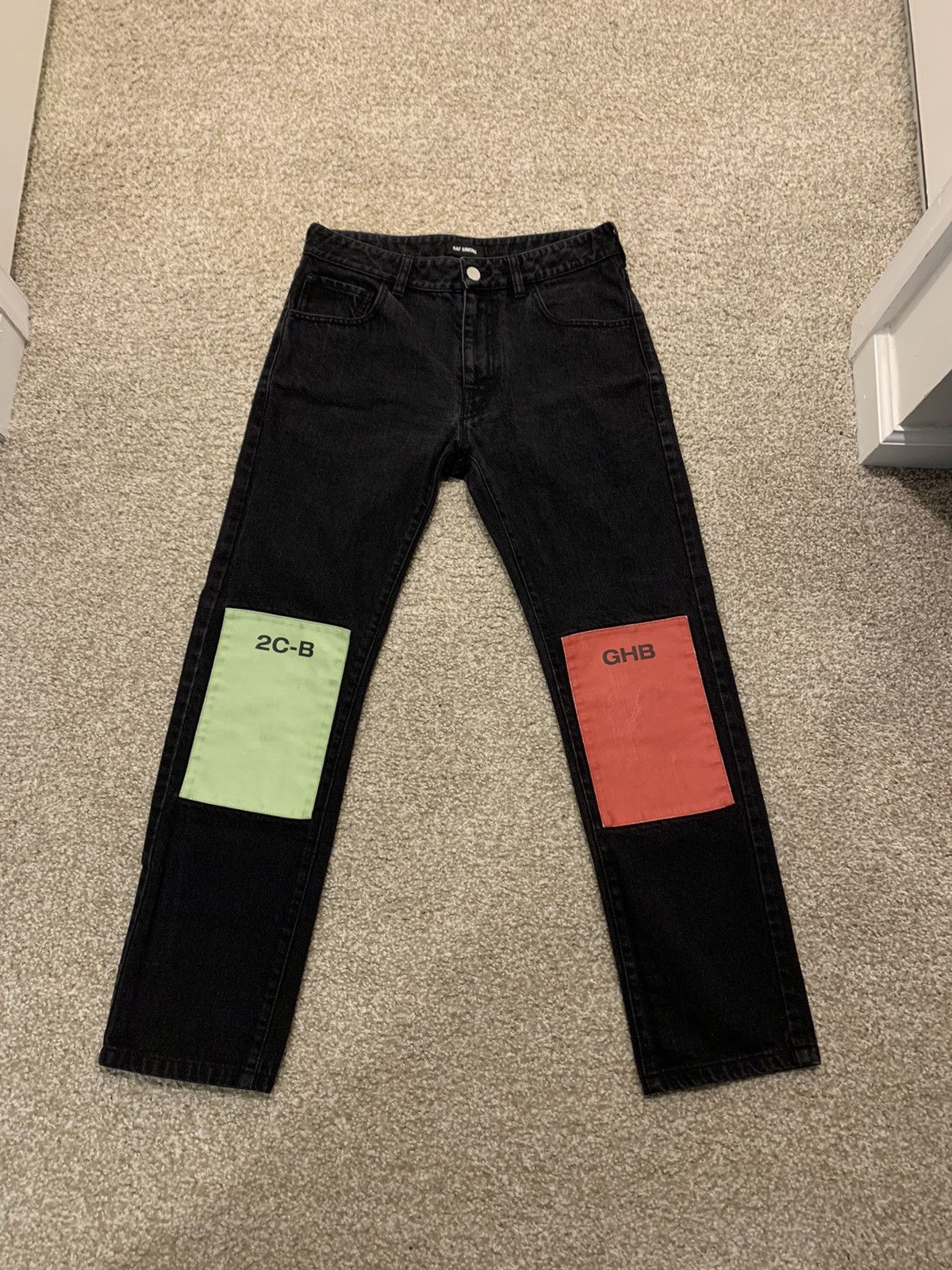 Raf Simons Raf Simons Drugs Patch Jeans | Grailed