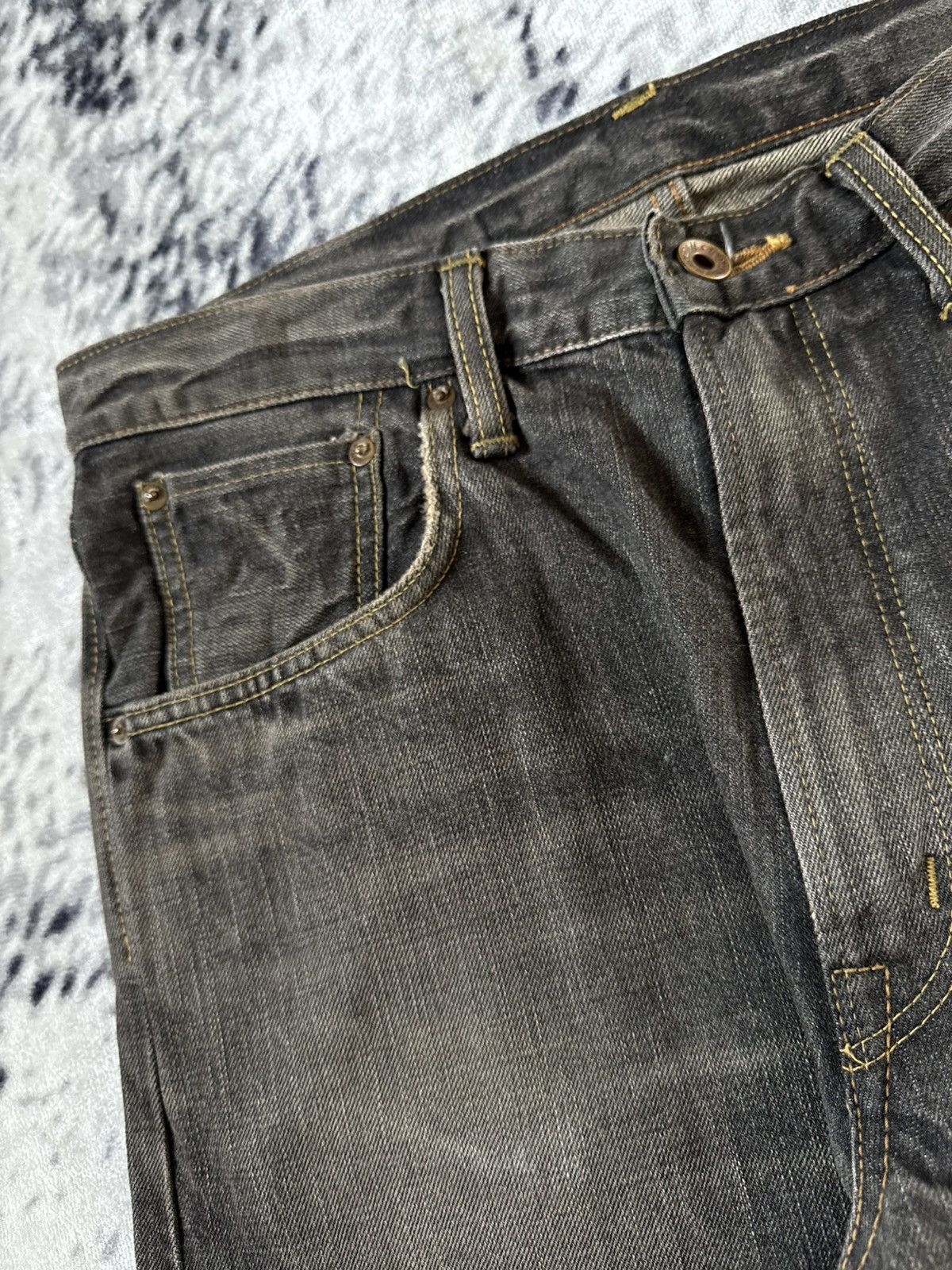 Edwin Rare Edwin 505 13.5 Oz Selvedge Wide Baggy Redline Jeans Size US 32 / EU 48 - 13 Thumbnail