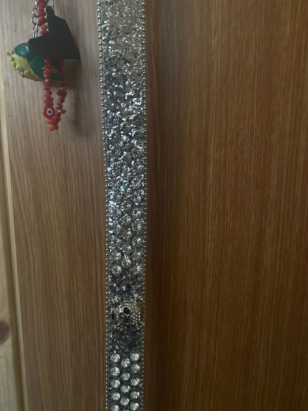Leather Gorgeous Rhinestone Studded PU Leather Belt Size ONE SIZE - 7 Thumbnail