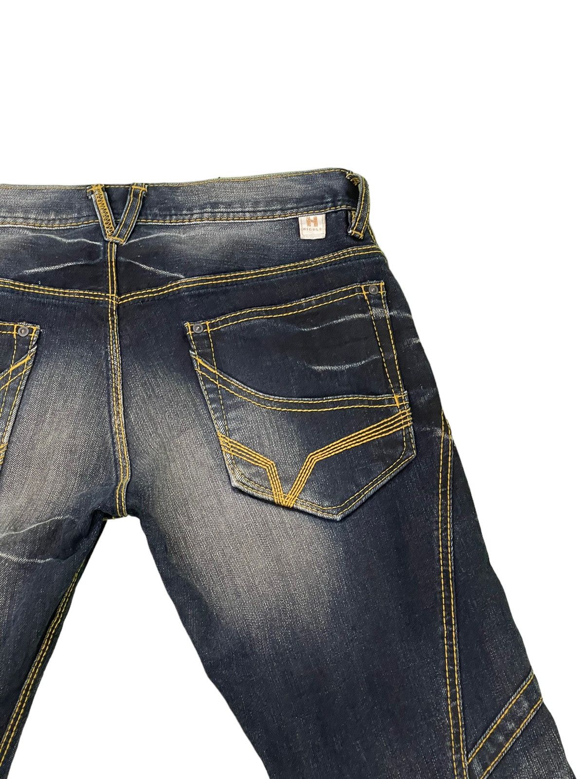 Japanese Brand Flare Jeans Hideaways Nicole Distress Low Rise Stretch 7🟦5 Size US 31 - 19 Thumbnail