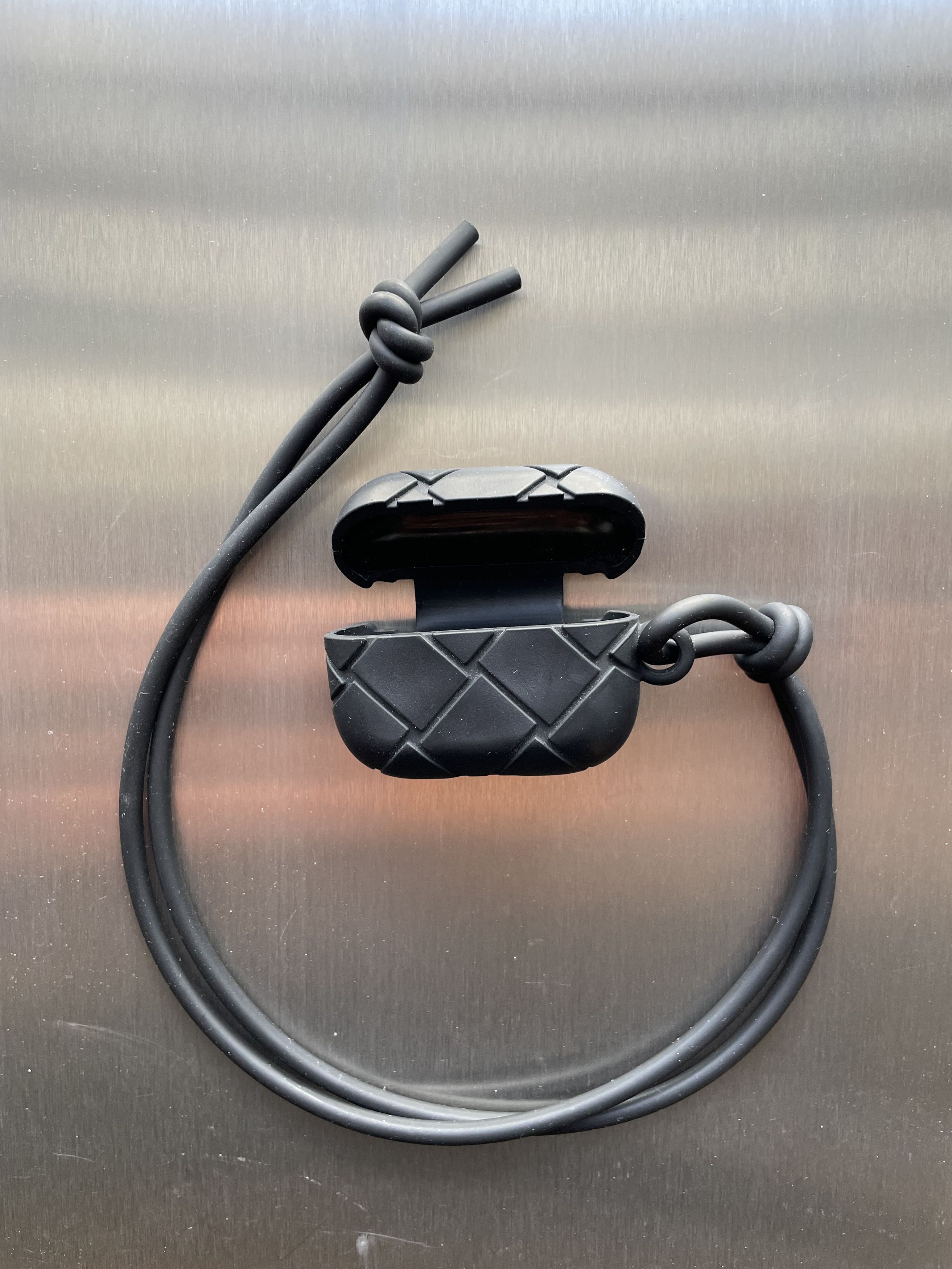 image of Bottega Veneta Airpods Pro Case in Black, Men's