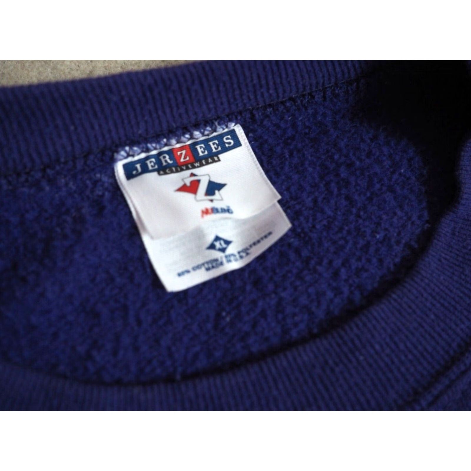 Jerzees VINTAGE Jerzees Washington Dog Agility Art Purple Pullover Sweatshirt XL EUC Size US XL / EU 56 / 4 - 6 Thumbnail
