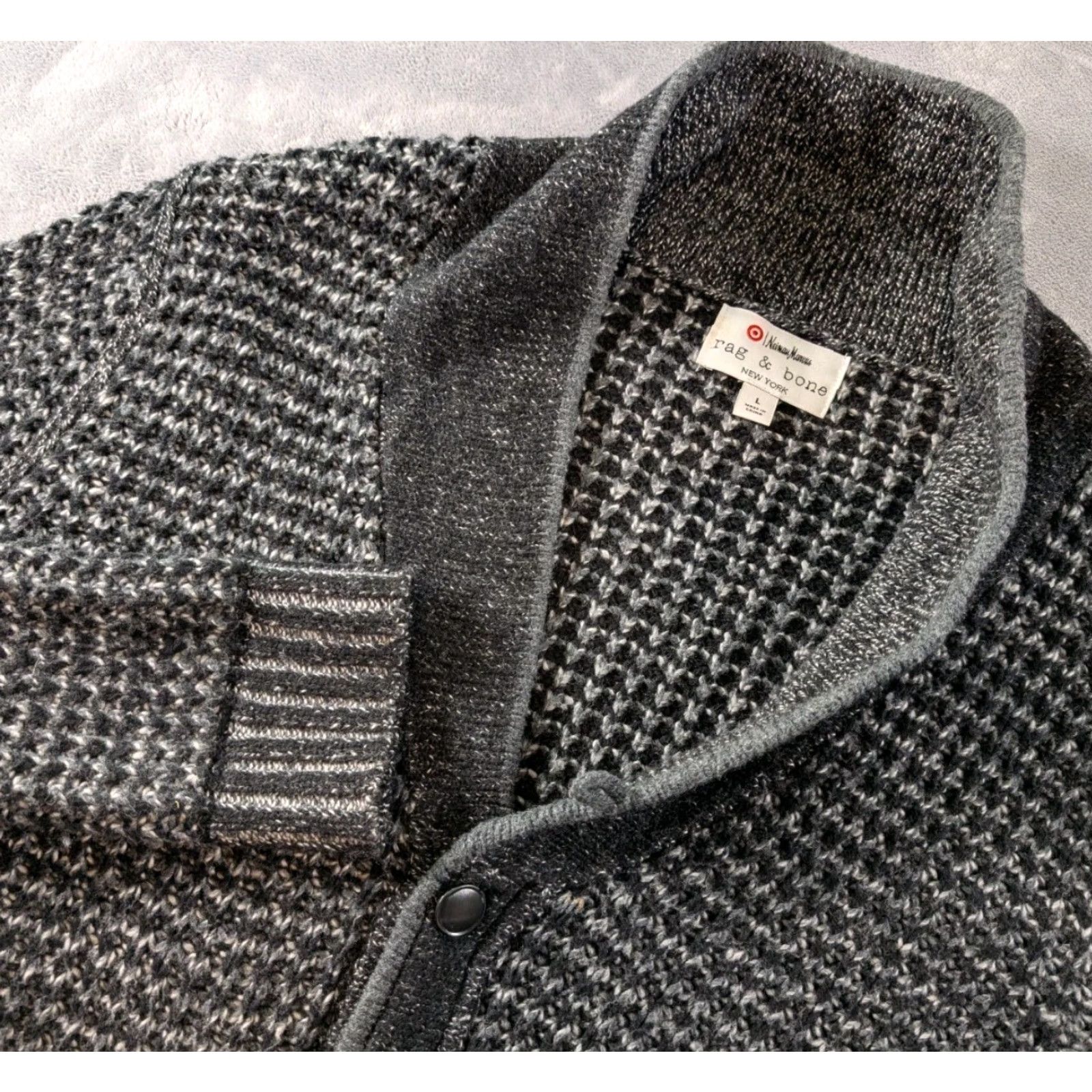 Rag & Bone rag & bone Cardigan Sweater Mens Large Black Size US L / EU 52-54 / 3 - 2 Thumbnail