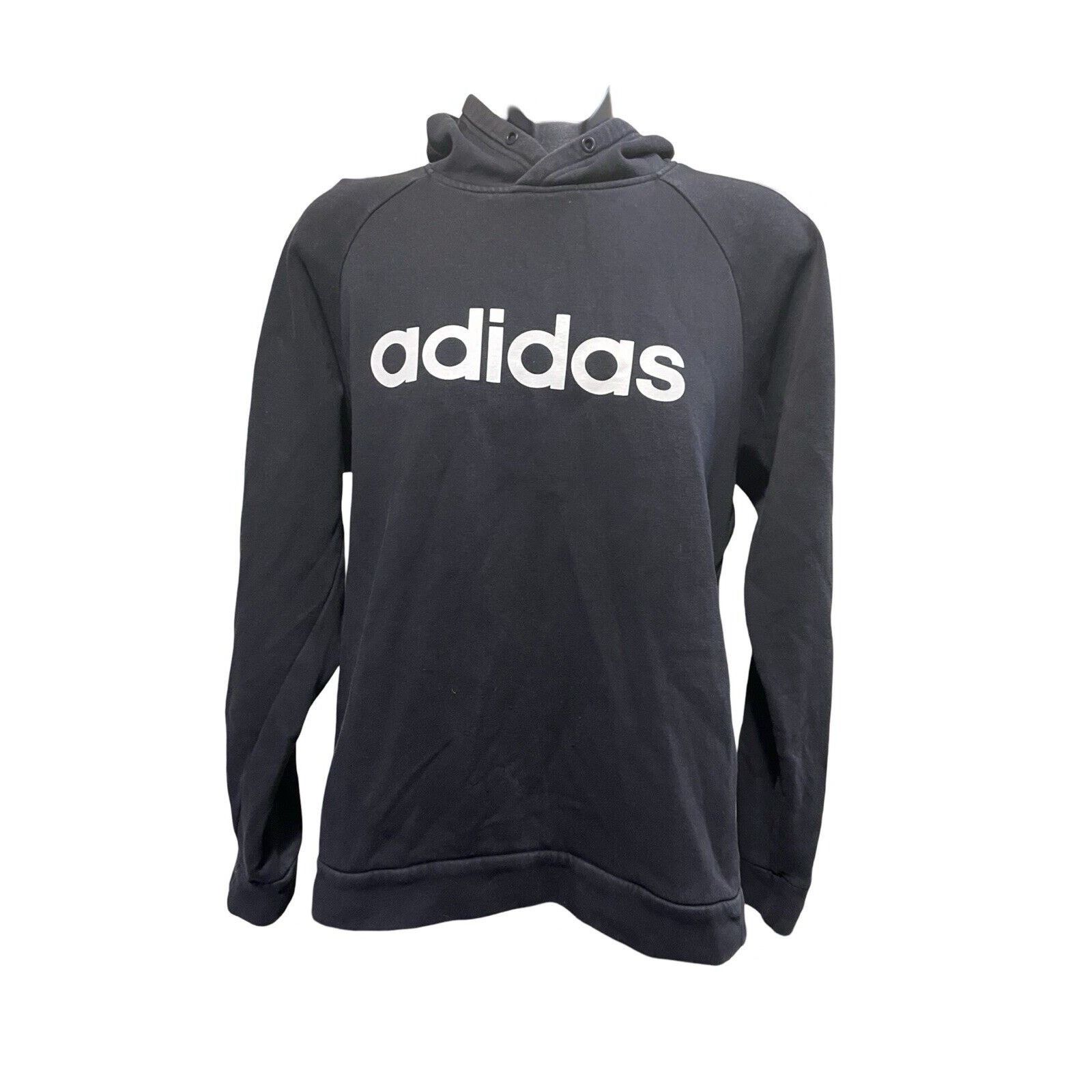 Adidas Adidas Black Pullover Hoodie with Logo - Medium Size US M / EU 48-50 / 2 - 1 Thumbnail