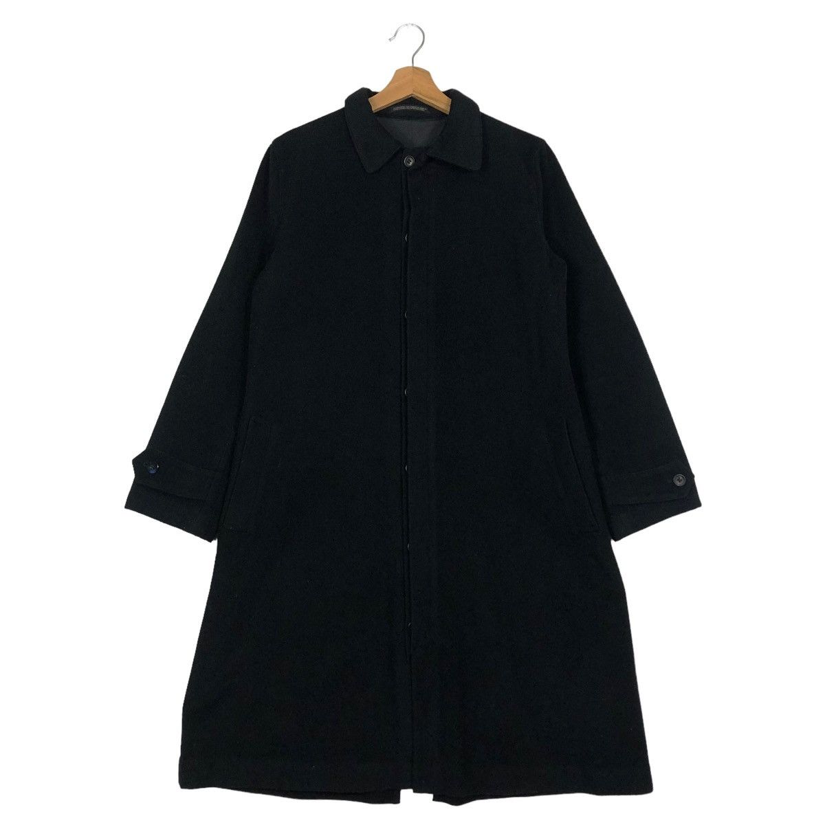 Yohji Yamamoto ☄️Rich Black - Fly Coats Wool Long Jacket Y’s Yohji Yamamoto Size US M / EU 48-50 / 2 - 1 Thumbnail
