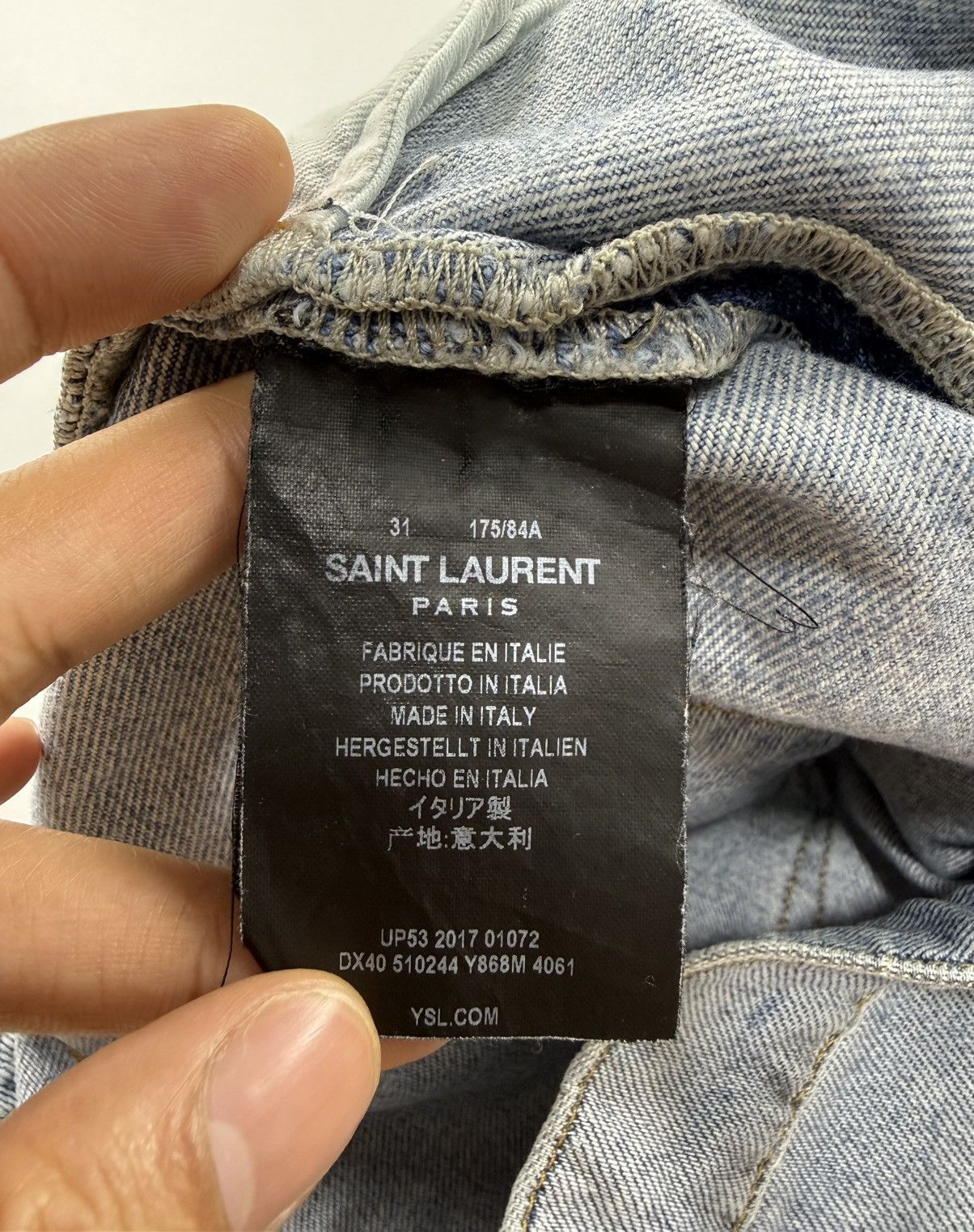 Saint Laurent Paris Saint Laurent D02 Skinny Denim Size US 31 - 11 Thumbnail