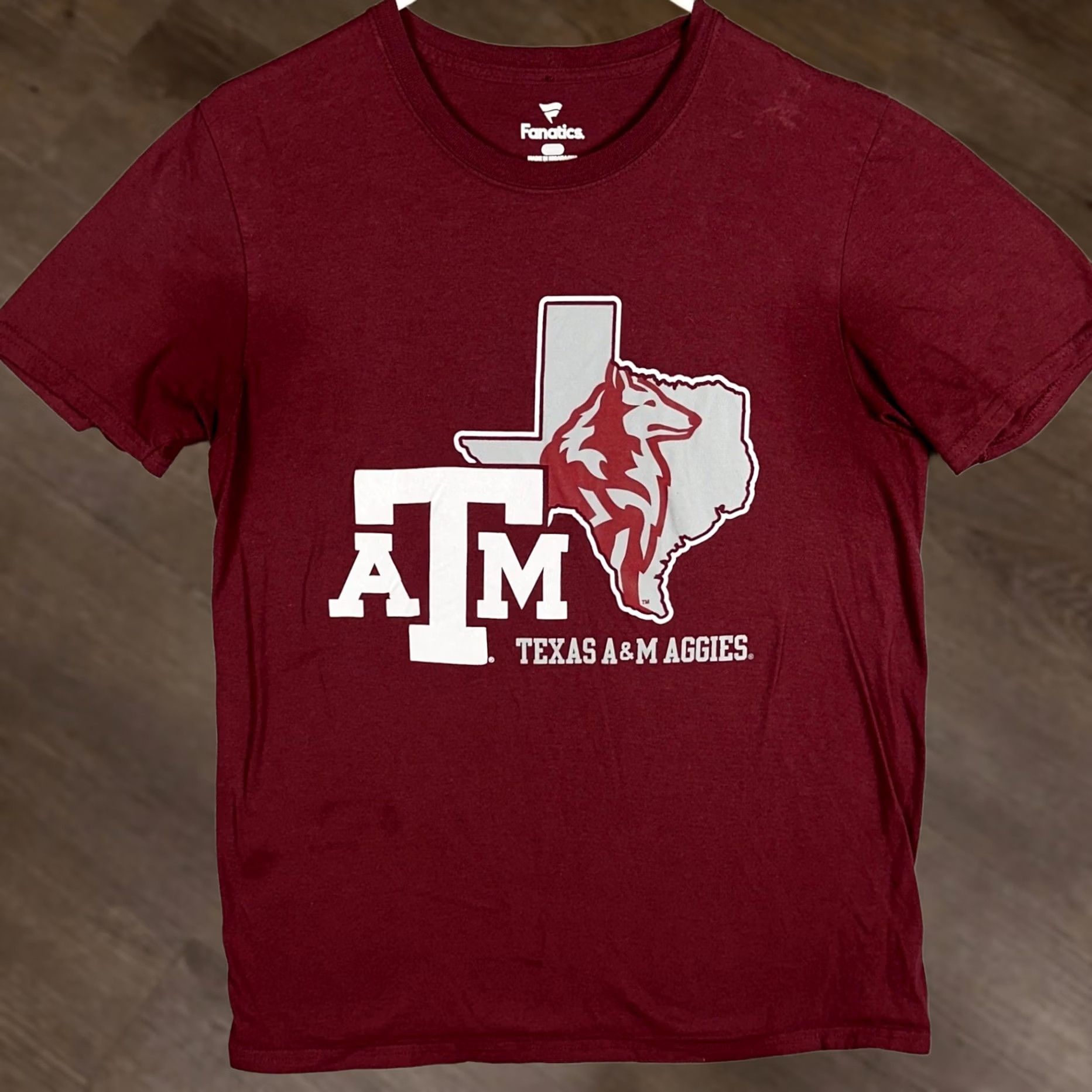 Vintage Fanatics Texas A&M Aggies T-Shirt Mens M Maroon Crew Neck Short Sleeve Tee Shirt Size US M / EU 48-50 / 2 - 1 Thumbnail