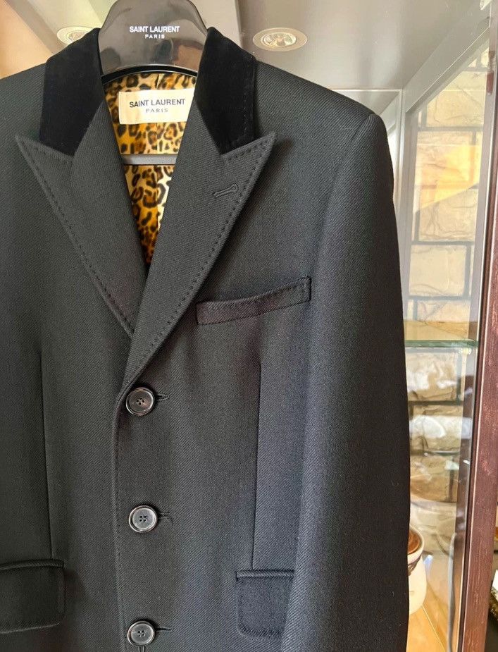 Saint Laurent Paris × Yves Saint Laurent Saint Laurent 16fw black gun collar coat2410-Nextarrow Size US S / EU 44-46 / 1 - 3 Thumbnail