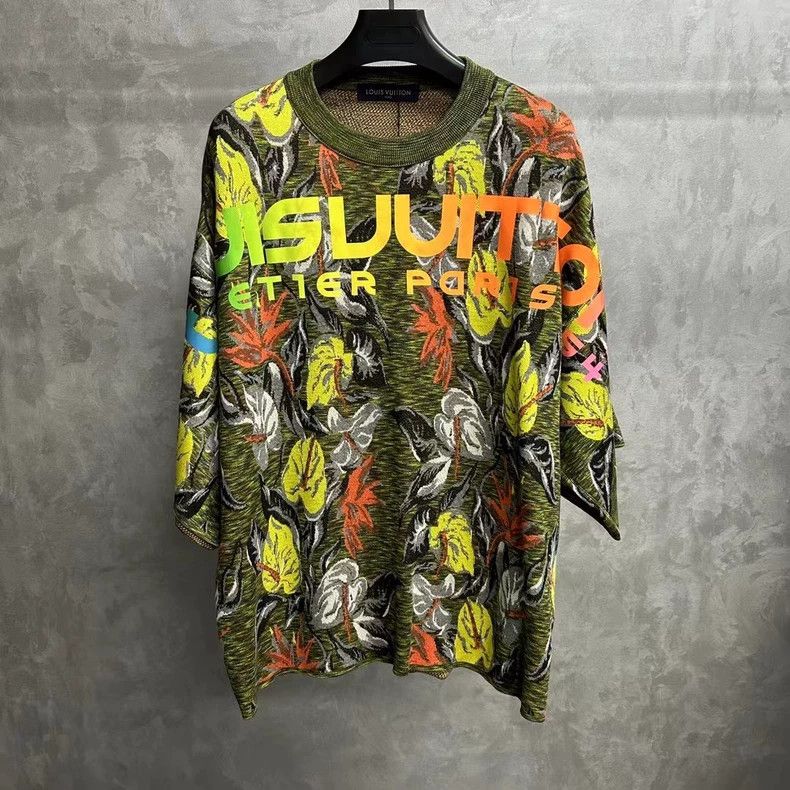 Louis Vuitton Louis Vuitton Colorful Knit Print Short Sleeve Shirt - dmc Size US XXL / EU 58 / 5 - 1 Thumbnail
