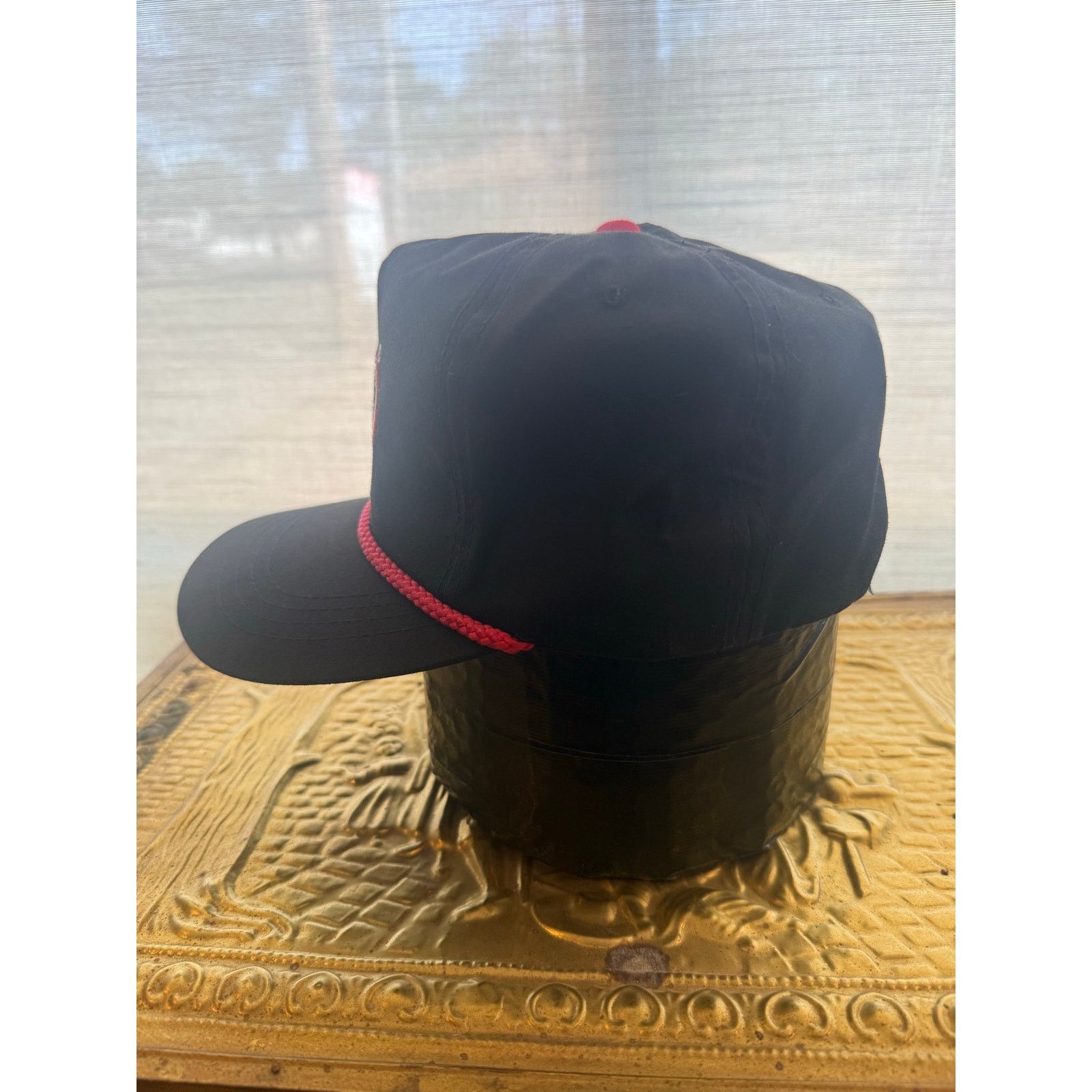 Justin Boots Justin Boots Red Rope Trim Snap Back Hat Size ONE SIZE - 2 Thumbnail