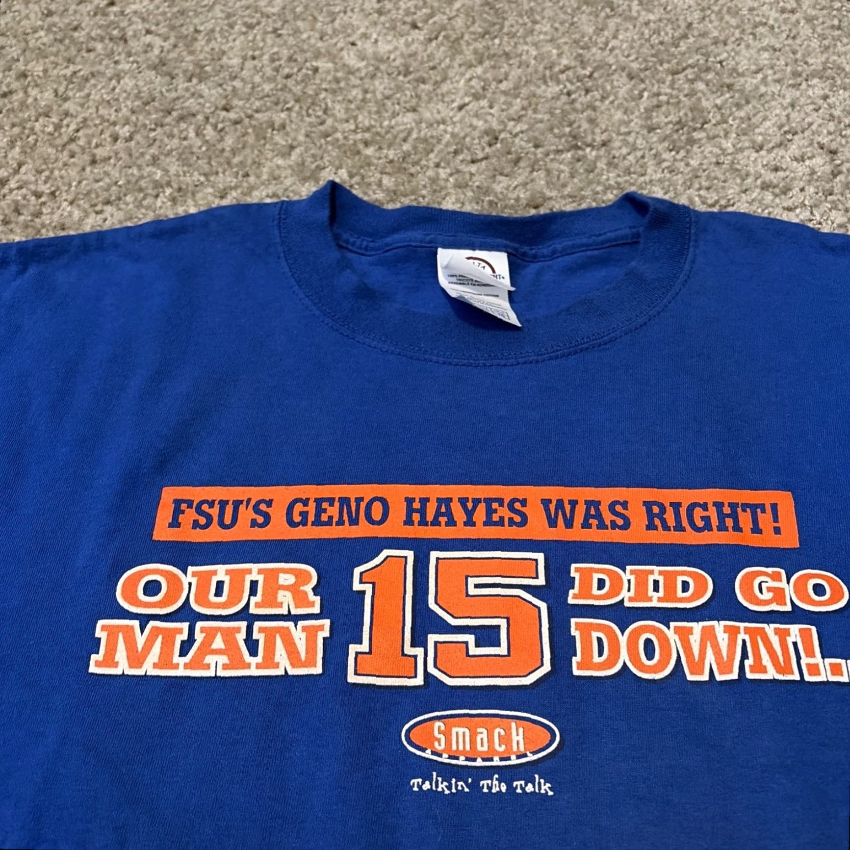 Vintage VINTAGE Florida Gators Football Tim Tebow Heisman Smack Talk Blue T-Shirt XL Size US XL / EU 56 / 4 - 4 Thumbnail