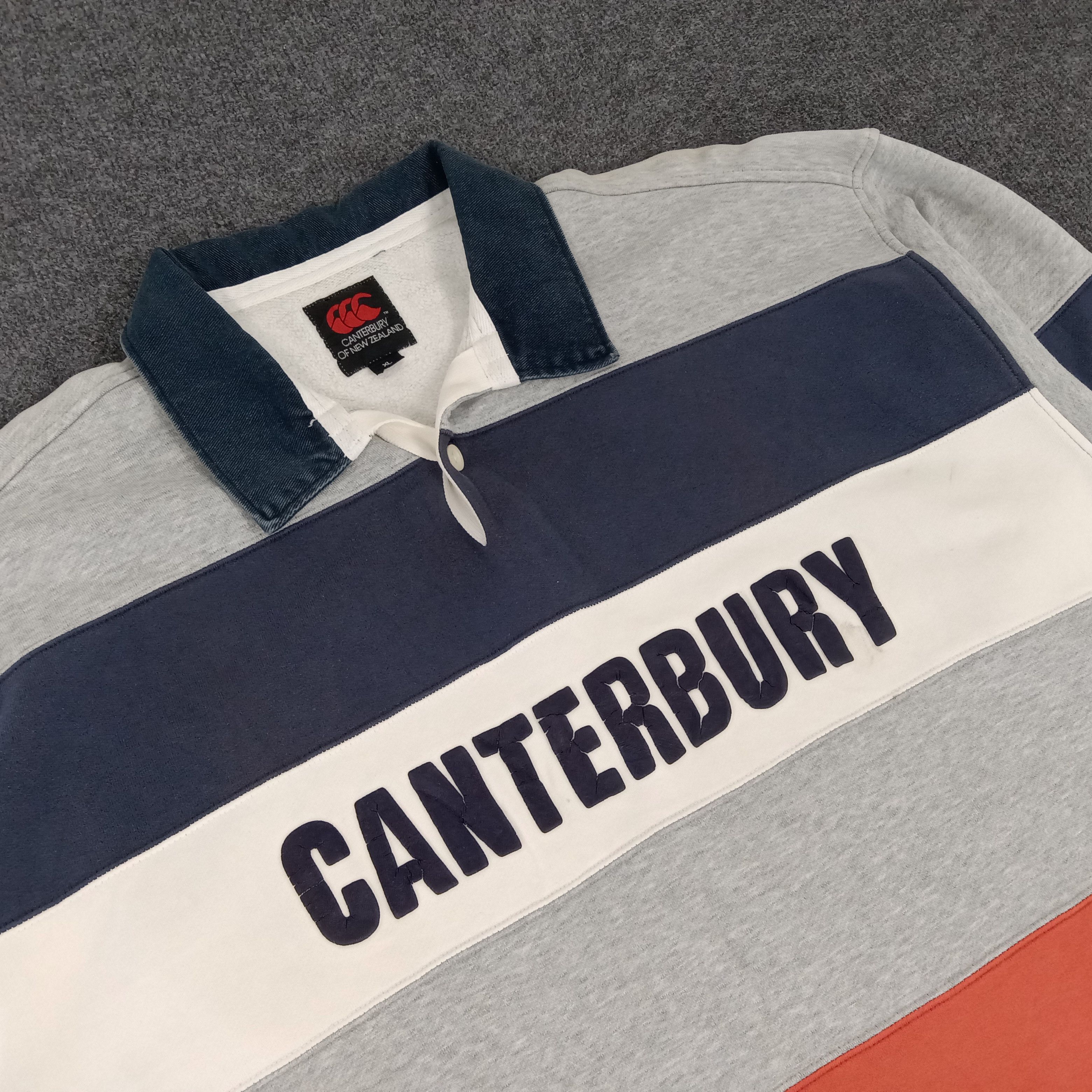 Canterbury of New Zealand × Vintage Canterbury Spell Out Design Rugby Polos Size US XL / EU 56 / 4 - 2 Thumbnail