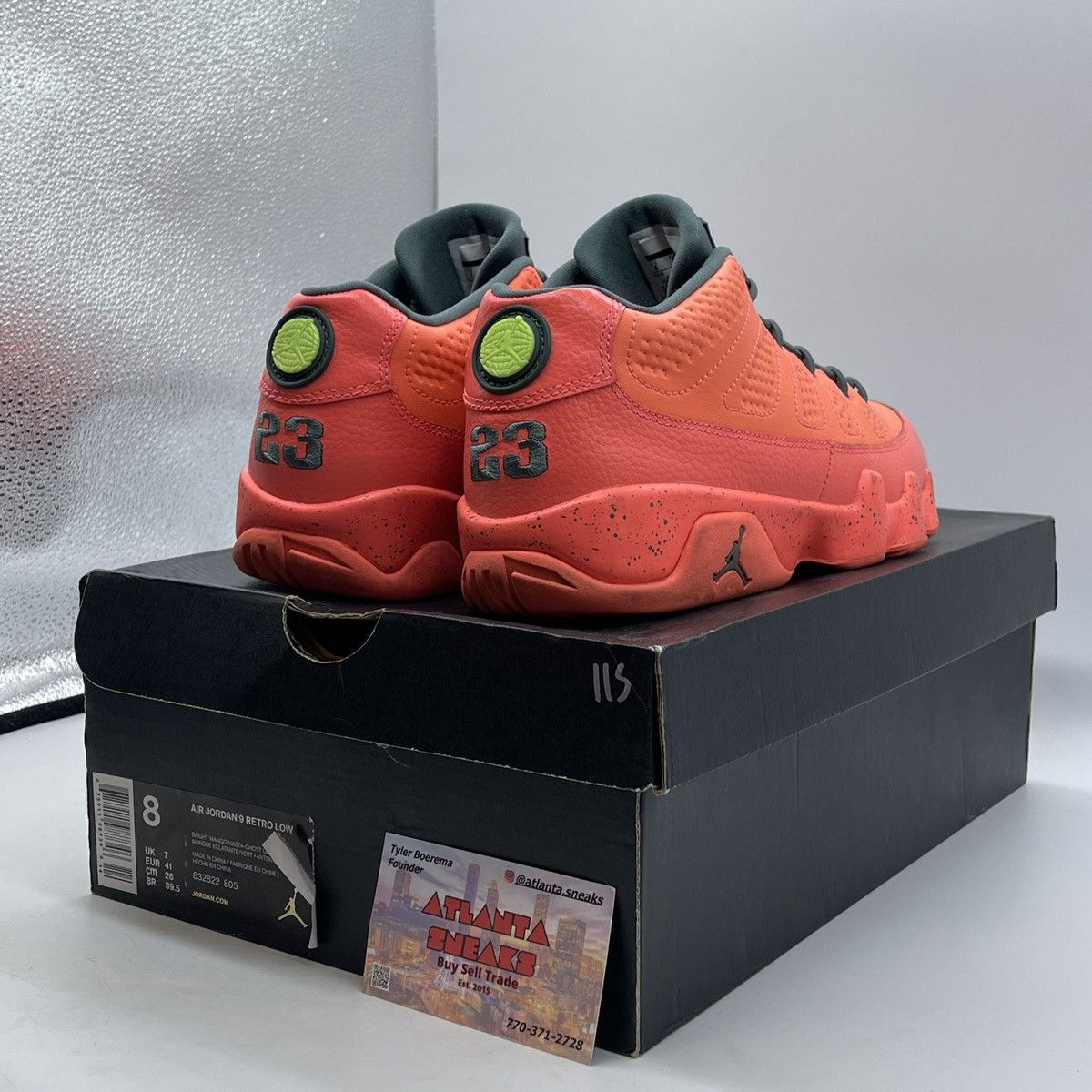 Jordan Brand Air Jordan 9 low bright mango Size US 8 / EU 41 - 5 Thumbnail