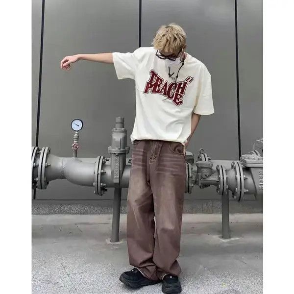 VIBE washed flared fade baggy hiphop jeans Size US 34 / EU 50 - 2 Thumbnail