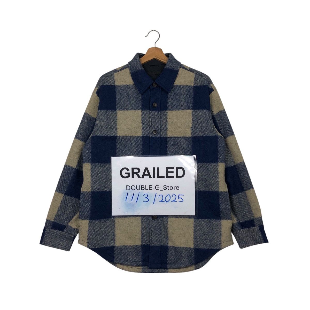 📌Vintage Wool Chore Jacket Uniqlo Tartan Design Issey Miyake