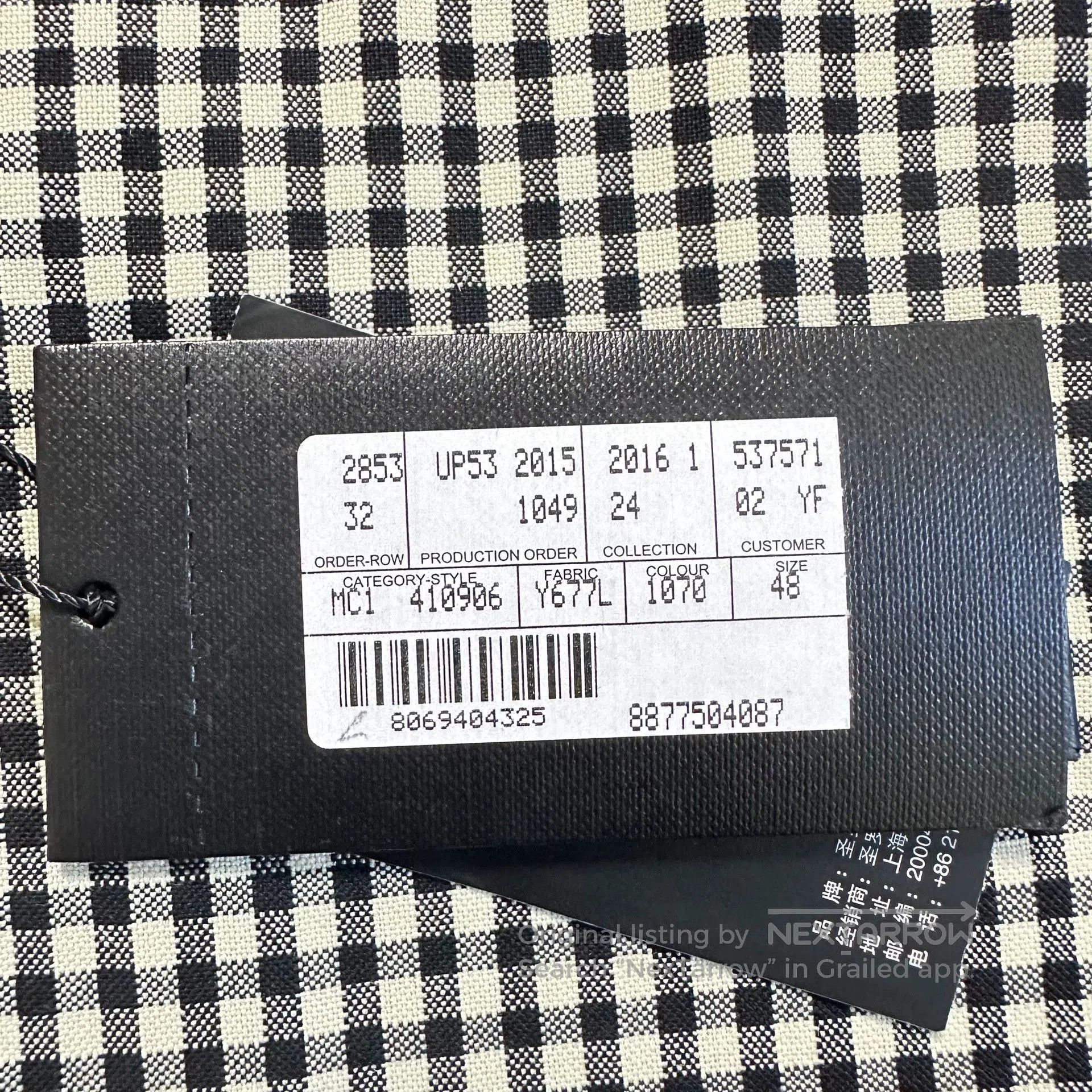 Saint Laurent Paris black and white houndstooth blazer jacket. Size US M / EU 48-50 / 2 - 3 Thumbnail