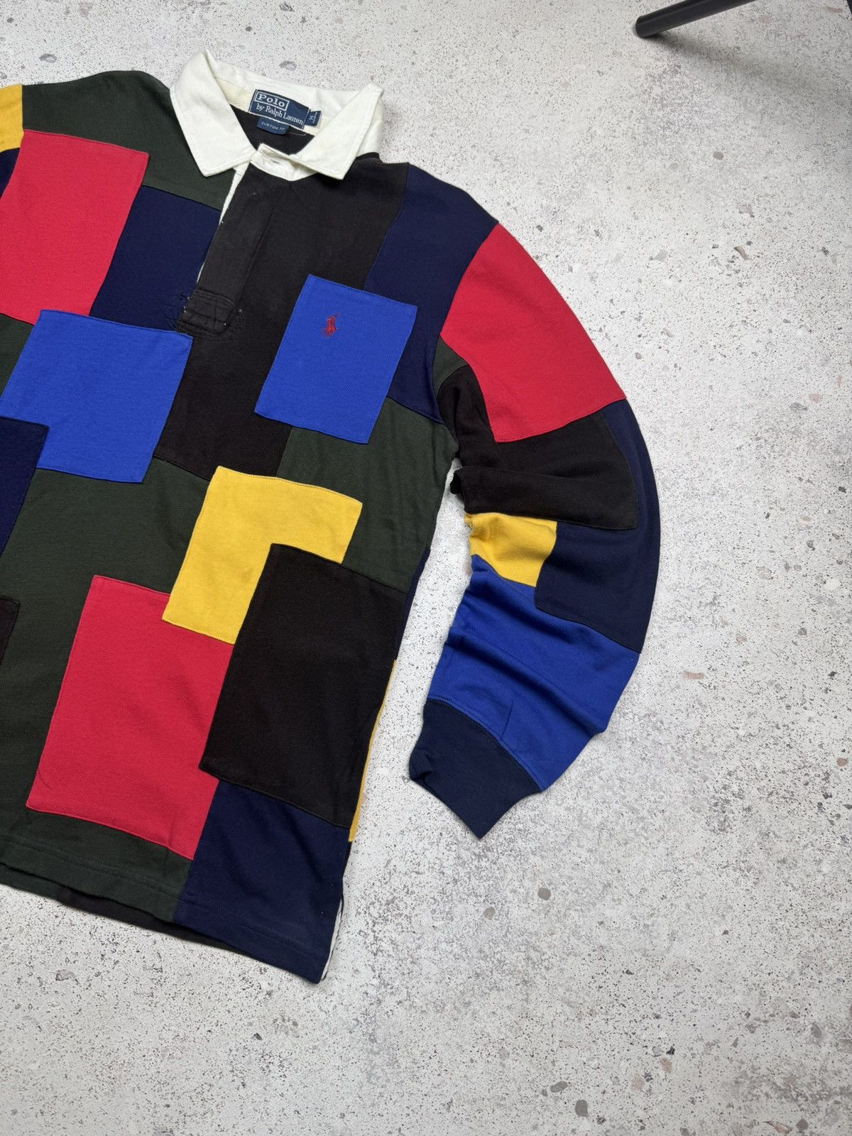 Polo Ralph Lauren × Vintage Vintage Polo Ralph Lauren Patchwork Rugby Rare Men’s M Size US M / EU 48-50 / 2 - 4 Thumbnail