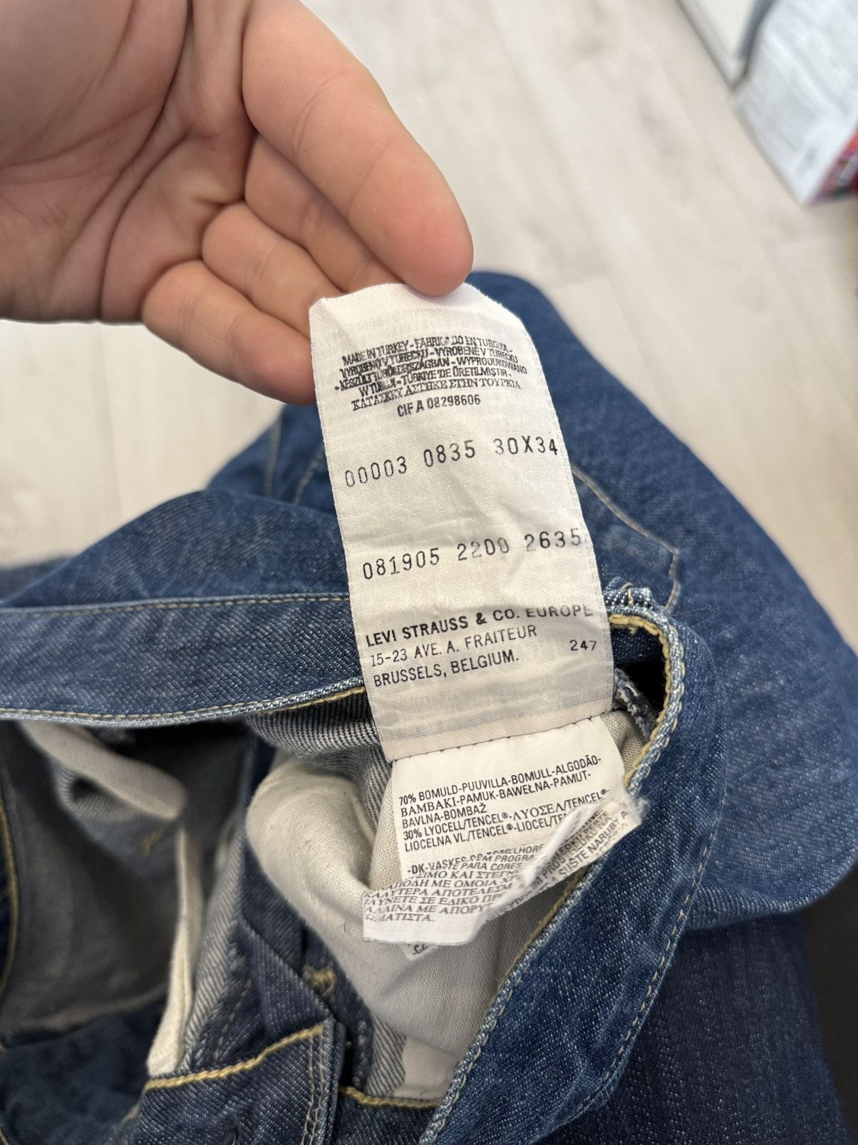 Levi's Levi’s Engineered Navy Baggy Flared Twisted Denim Jeans Y2K Size US 30 / EU 46 - 8 Thumbnail