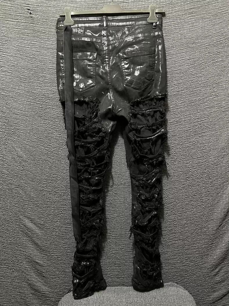 Rick Owens Rick Owens 23SS Detroit cut Double Ribbon Jeans with Erosio Size US 30 / EU 46 - 3 Thumbnail