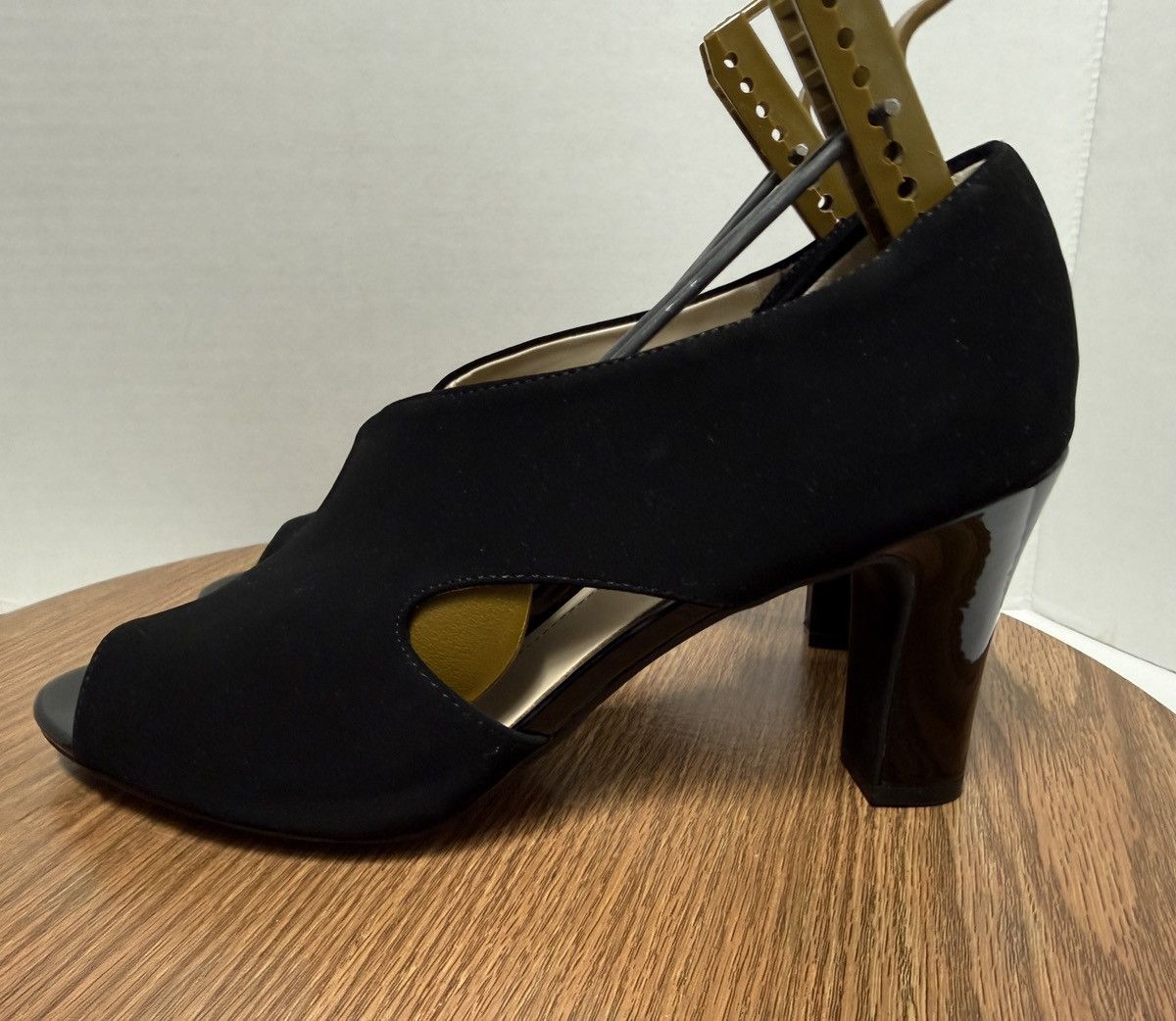 Other Life Stride Women Black Caren PeepToe Soft System Mod Sandal Size US 10 / IT 40 - 7 Thumbnail