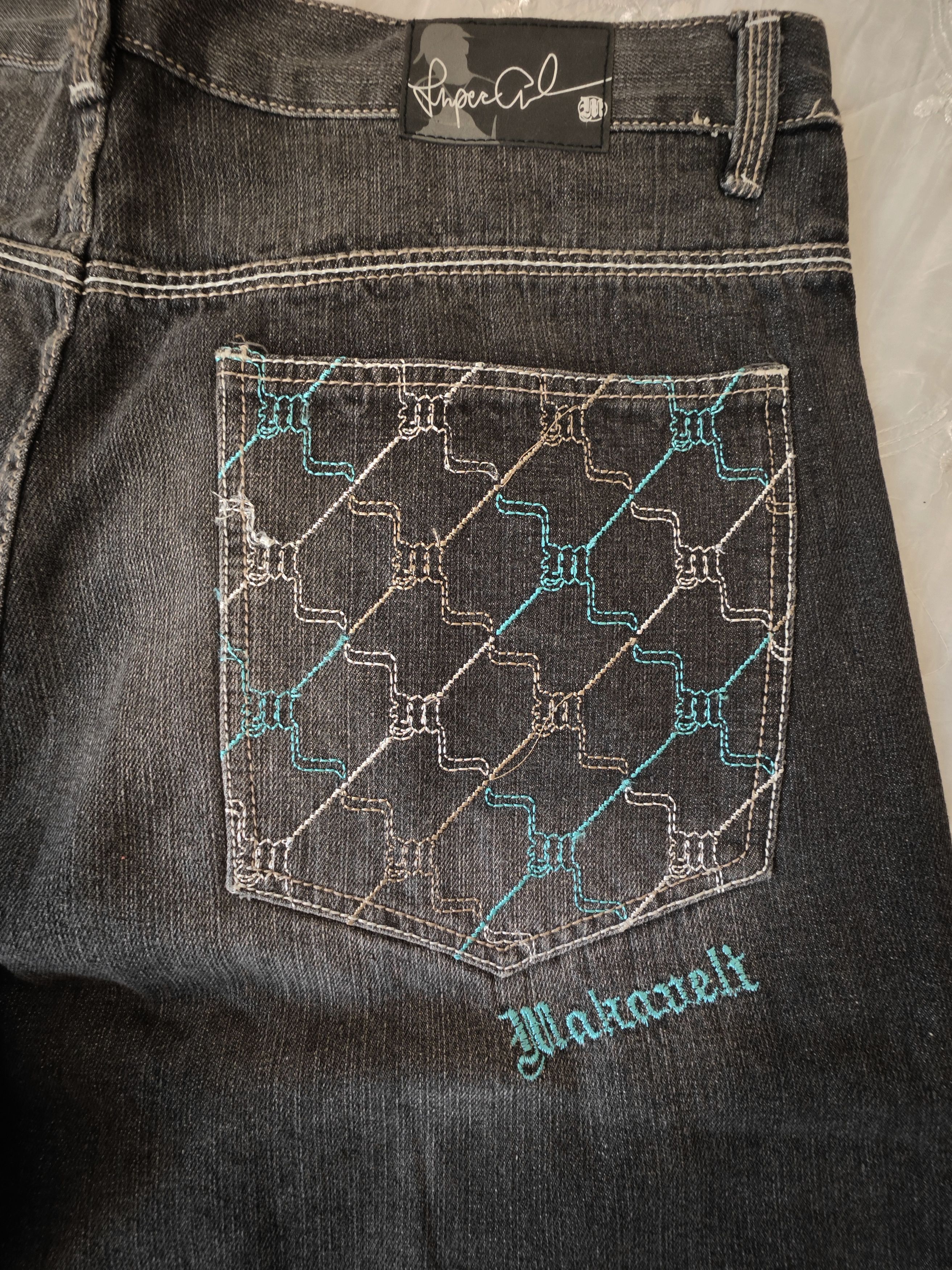 Makaveli Rare original Makaveli branded jeans,, new, ,hip-hop,Y2K. Size US 38 / EU 54 - 4 Thumbnail