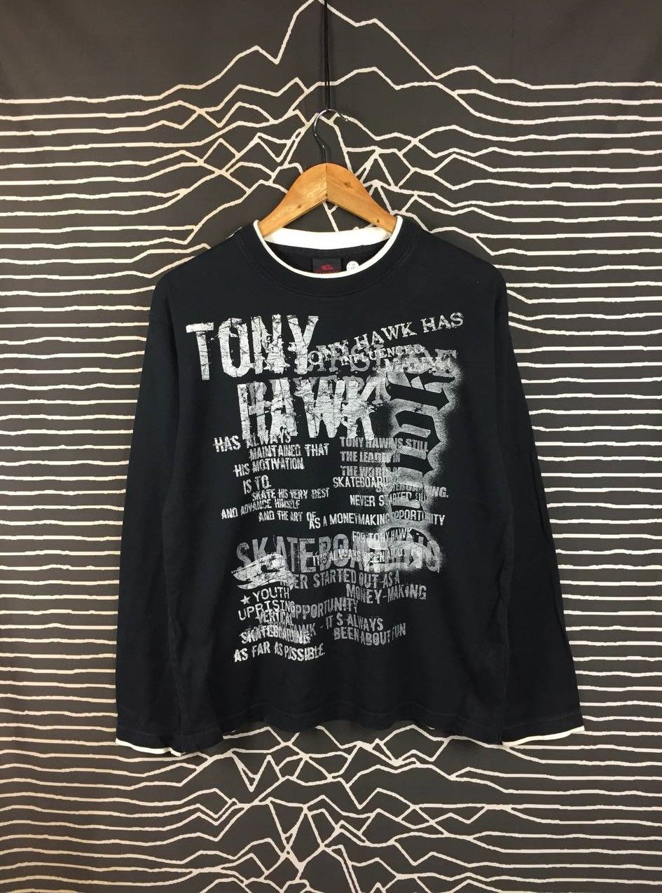 Tony Hawk Vtg Tony Hawk Skateboarding Grunge Aesthetic Long Sleeve Tee Size US M / EU 48-50 / 2 - 2 Thumbnail