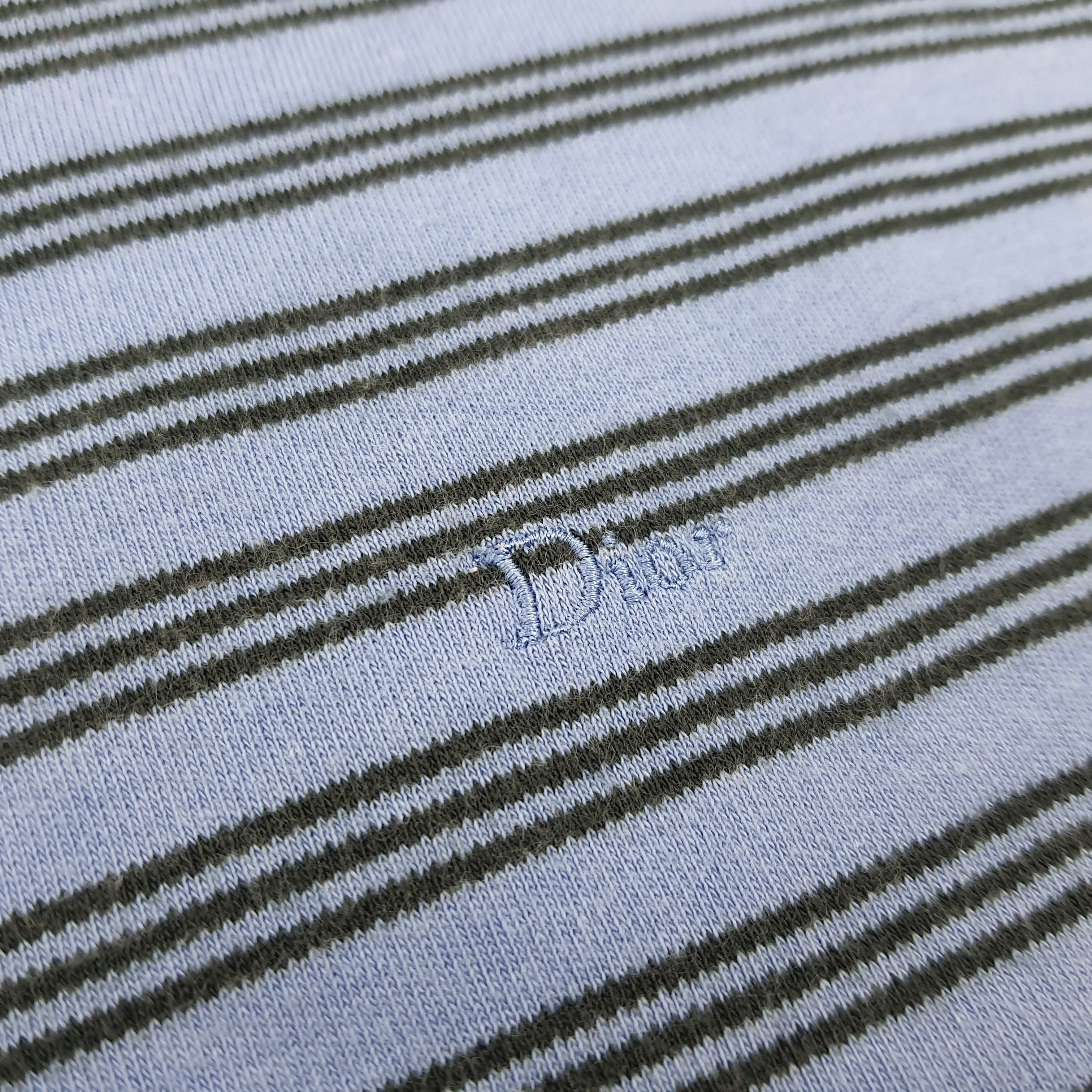 Christian Dior Monsieur × Vintage Vintage Christian Dior Stripes Button Designer Sweatshirt Size US M / EU 48-50 / 2 - 5 Thumbnail