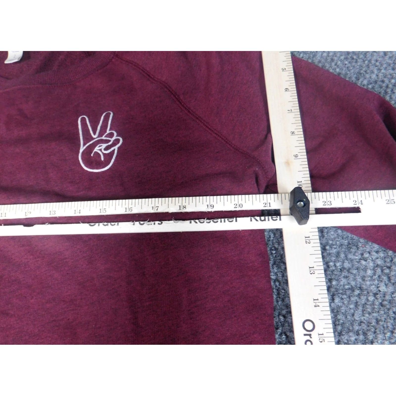 Old Navy Old Navy Womens Sweater Large Burgundy Pullover Crew Neck Long Sleeve Puff Sleeve Bow Button Knit Stretch Regular Size L Womens Pullover Sweater Size L / US 10 / IT 46 - 5 Thumbnail