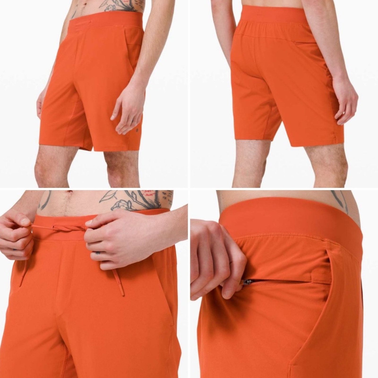 Lululemon Lululemon $68 Men’s T.H.E. Short 9" *Linerless Orange MED Size US 30 / EU 46 - 1 Thumbnail