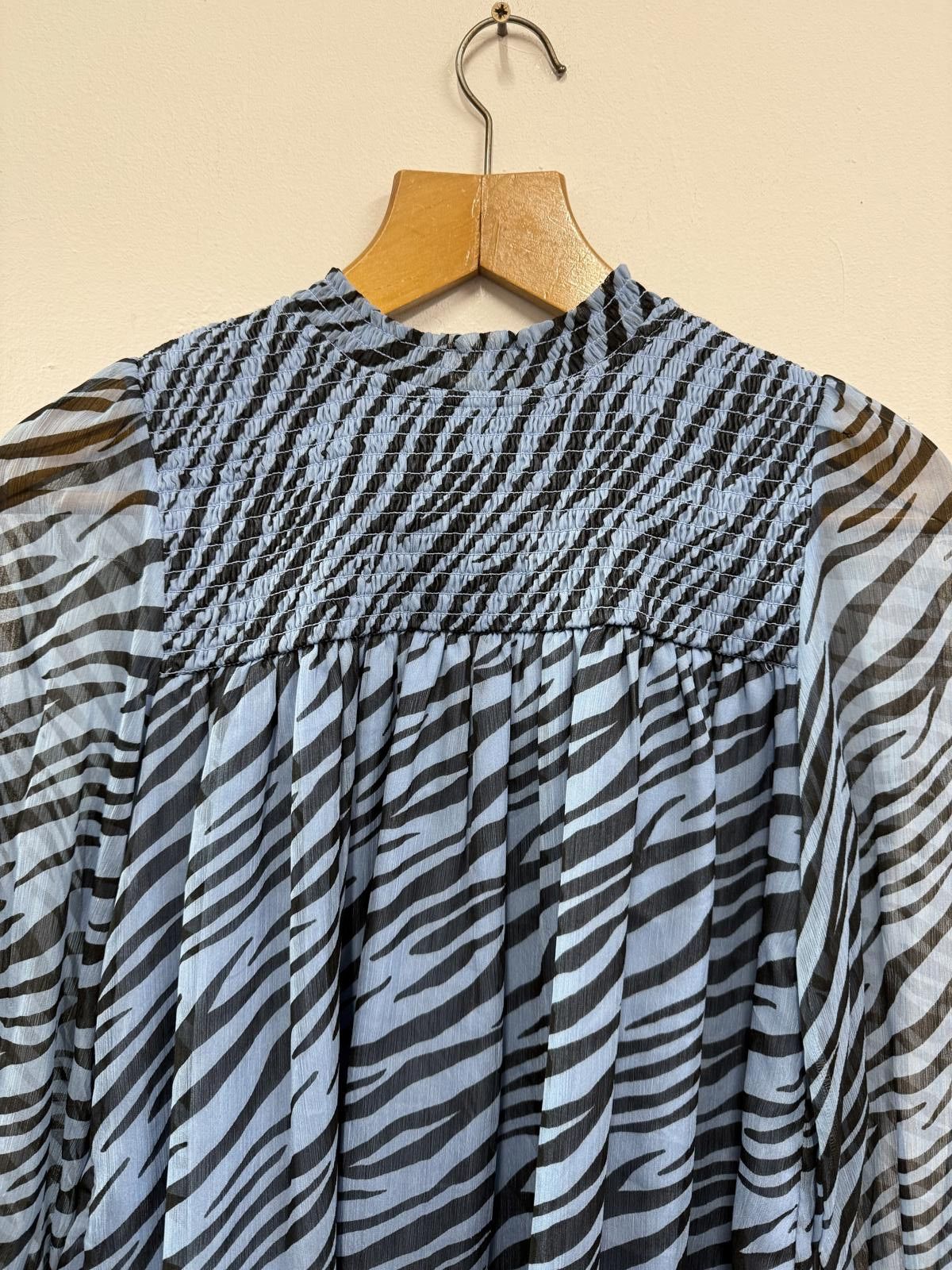 M.E. Sport M&S Blue and Black Zebra Print Long Sleeve Dress Size ONE SIZE - 3 Thumbnail