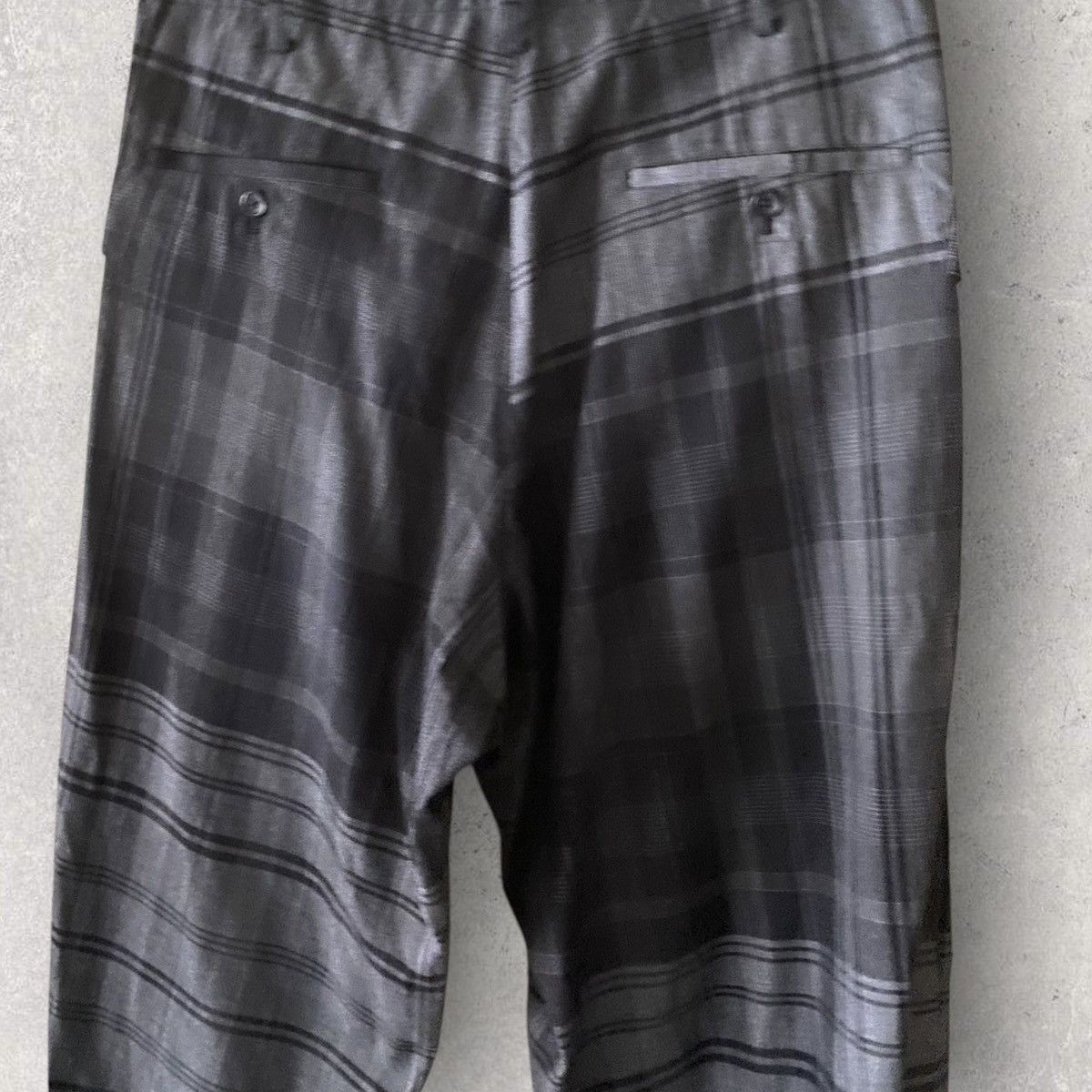 Yohji Yamamoto NWT S/S24 Grey Plaid Linen/Rayon Tab Pants Size US 32 / EU 48 - 6 Thumbnail