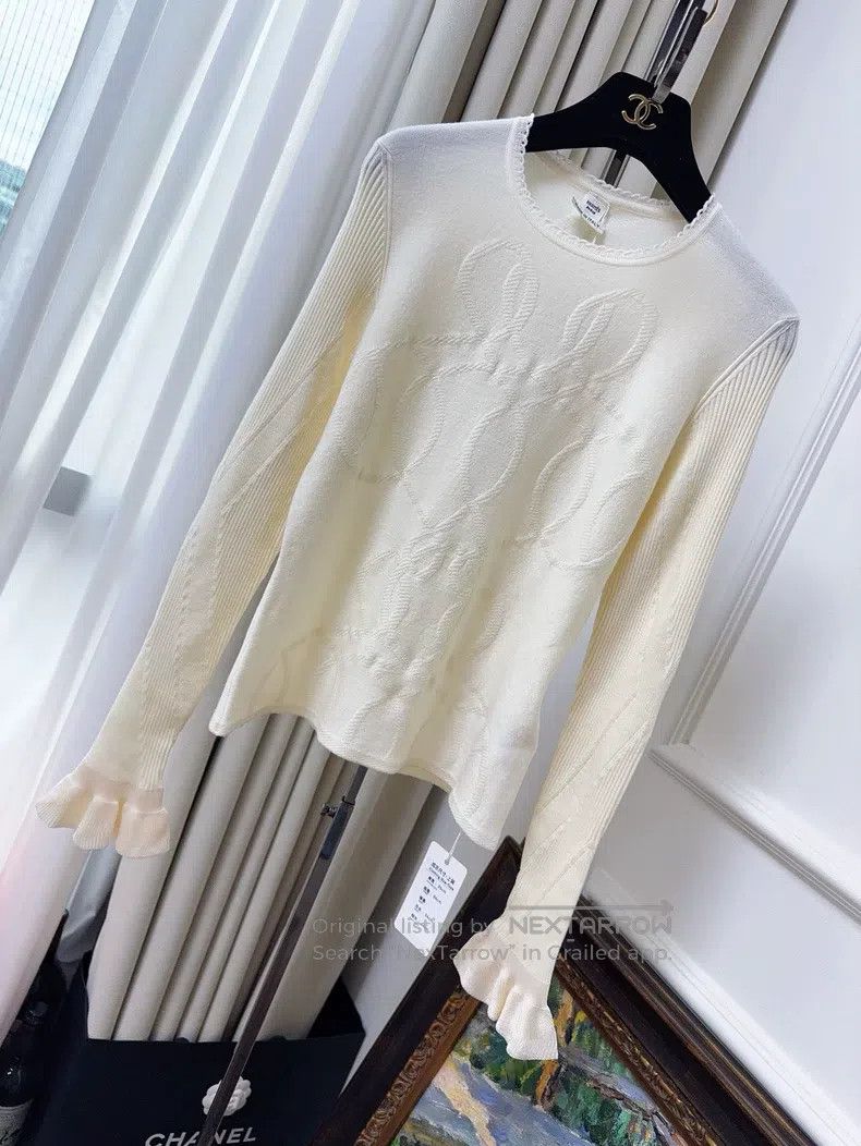 Hermes Hermes Muted Yellow Color Pattern Jacquard Flared Sleeve K Size XS / US 0-2 / IT 36-38 - 1 Thumbnail