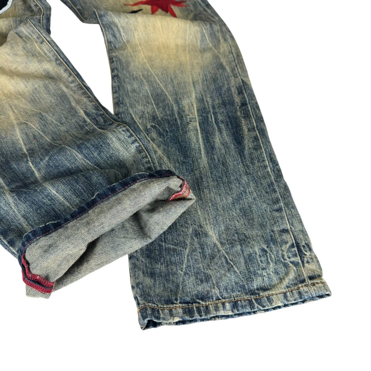 Japanese Brand ❄️ONIARAI JAPAN BOMB PATCHWORK DENIM JEANS FLARE PANTS Size US 34 / EU 50 - 7 Thumbnail