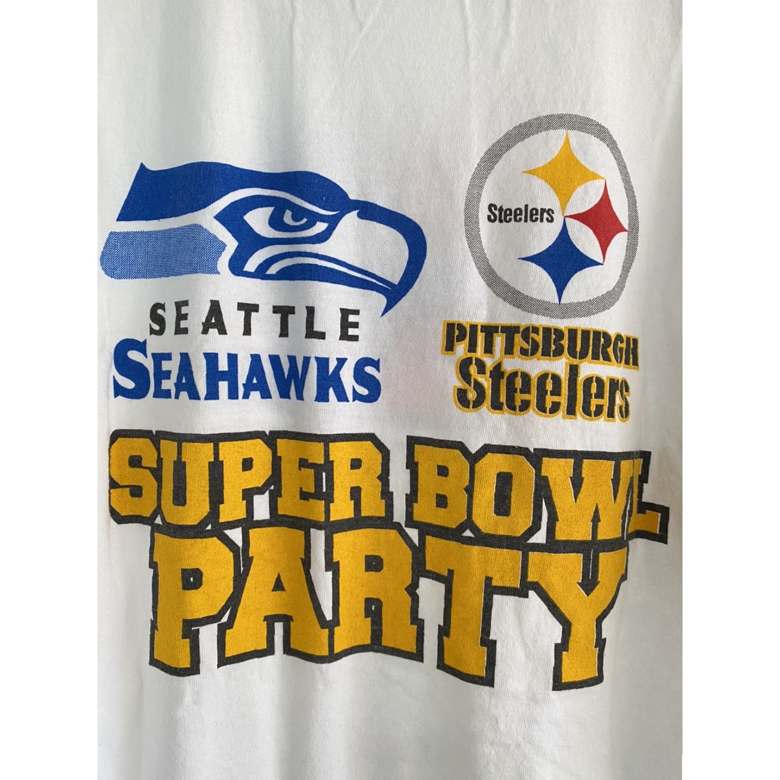 Gildan VINTAGE 2006 Nantucket Pudley’s Pub Super Bowl Shirt Mens Large Steelers Seahawks LACK Shirt Mens Large White Football Nantucket 2006 NFL Size US L / EU 52-54 / 3 - 8 Thumbnail
