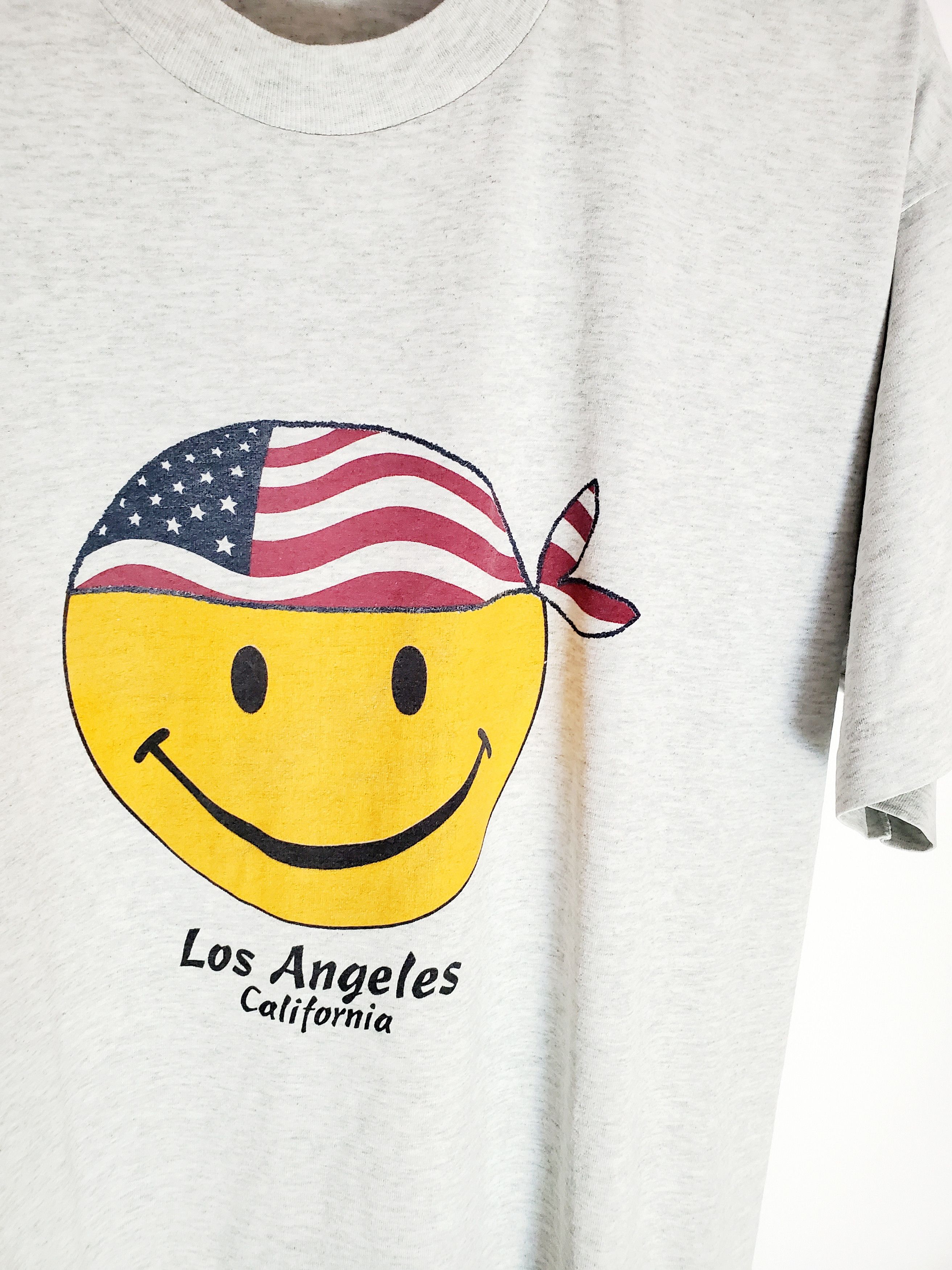 Vintage × Vision Streetwear Vintage 90s Los Angeles California smiley USA Tshirt Xl Size US XL / EU 56 / 4 - 2 Thumbnail