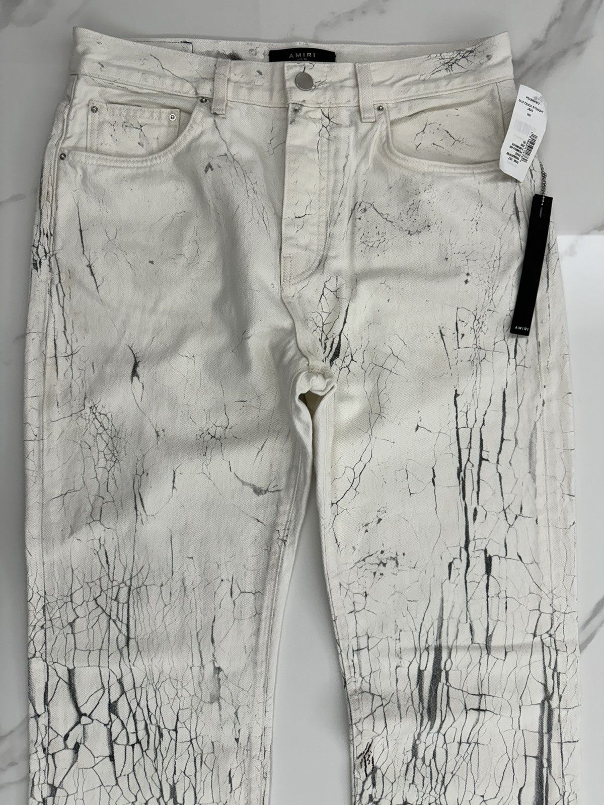 image of Amiri Mud Crack Straight Jean in Silver Birch, Men's (Size 30)