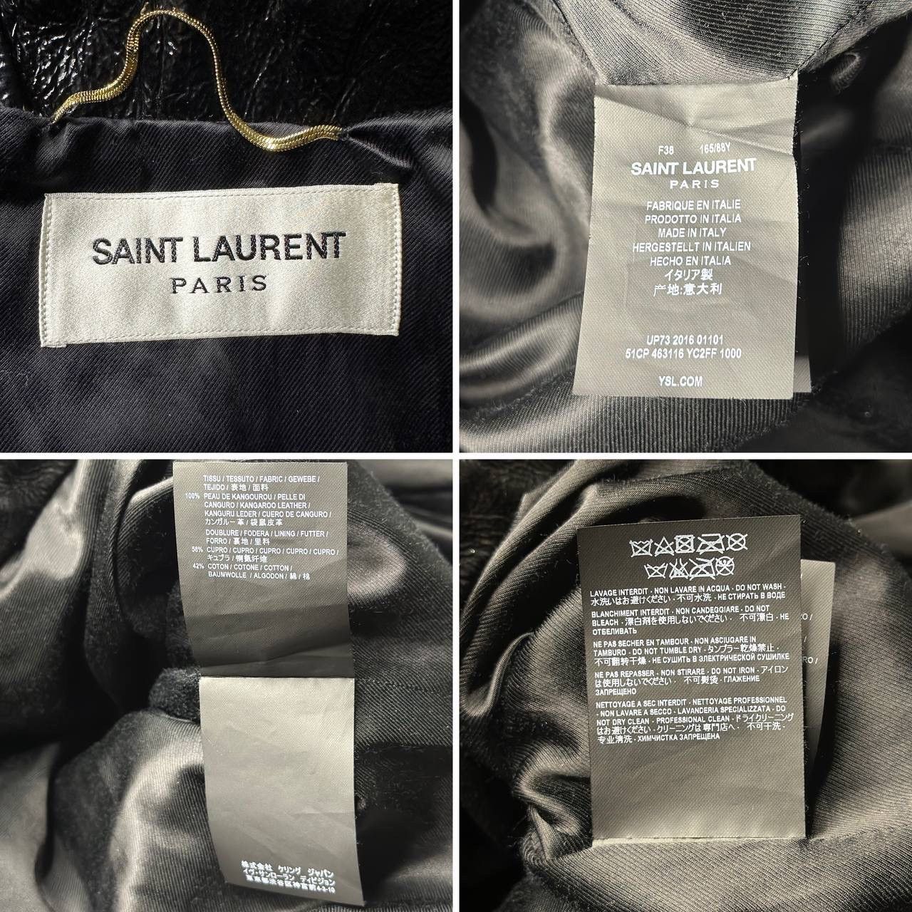 Saint Laurent Paris Saint Laurent Paris Leather Black Parka F38/S Size S / US 4 / IT 40 - 15 Thumbnail