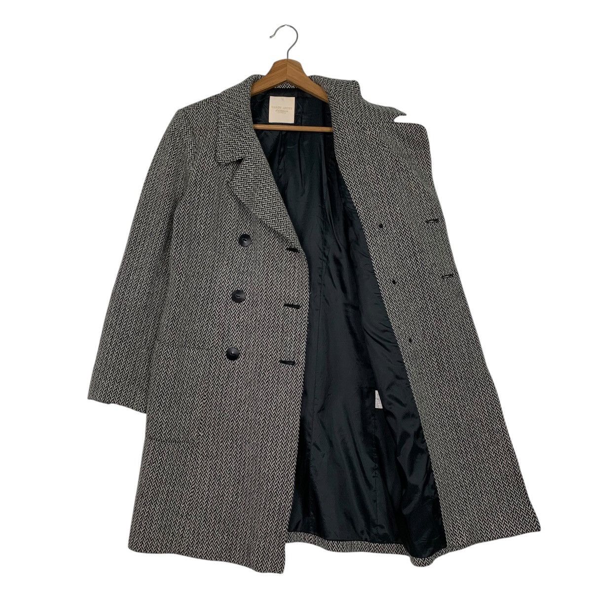 Hardy Amies Hardy Amies London Essence Double Breasted Herringbone Coat Size S / US 4 / IT 40 - 9 Thumbnail