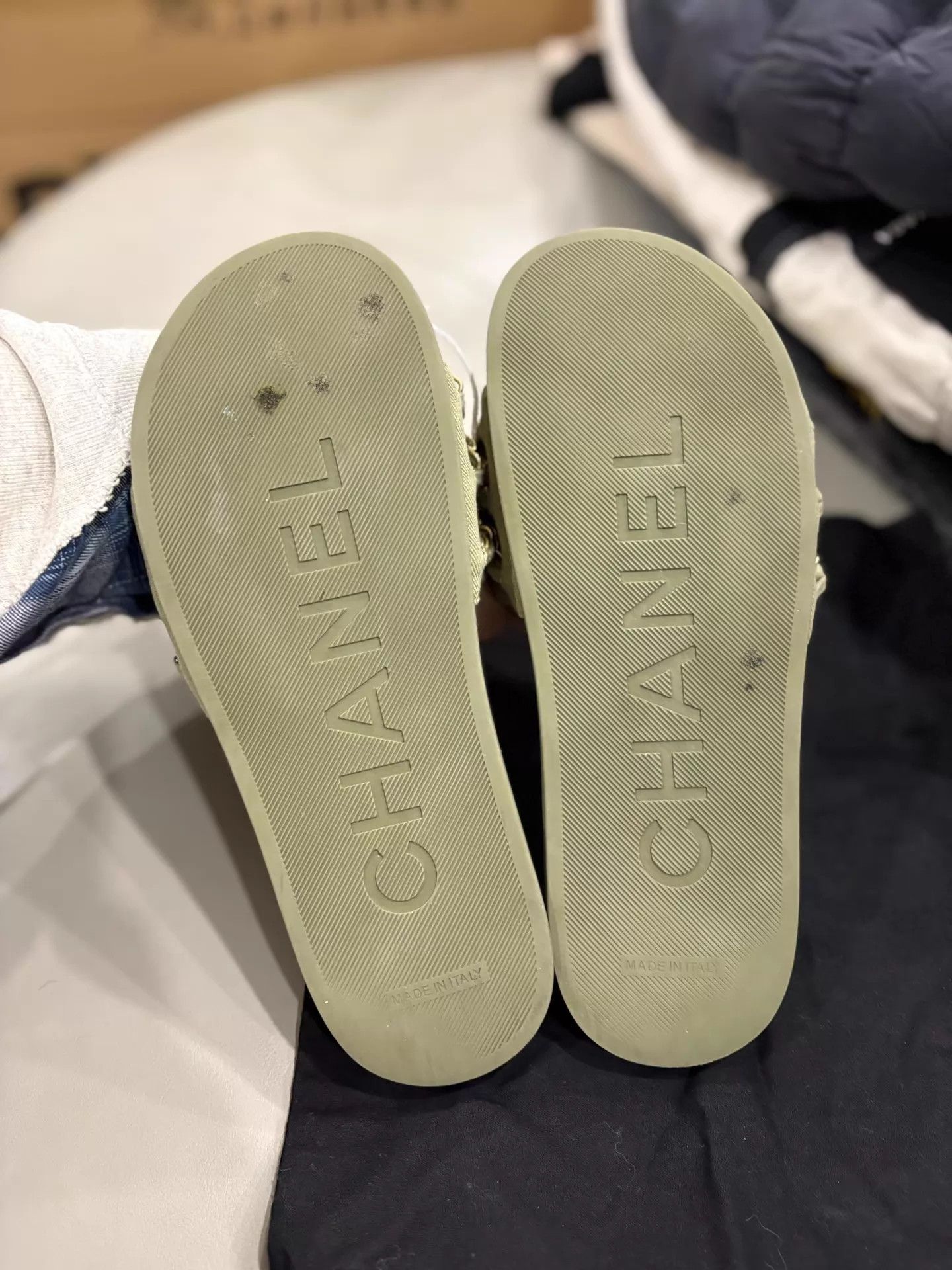 Chanel Chanel Cactus Green DC Chain Slippers 38(37.5-38) 98N Size US 7.5 / IT 37.5 - 3 Thumbnail