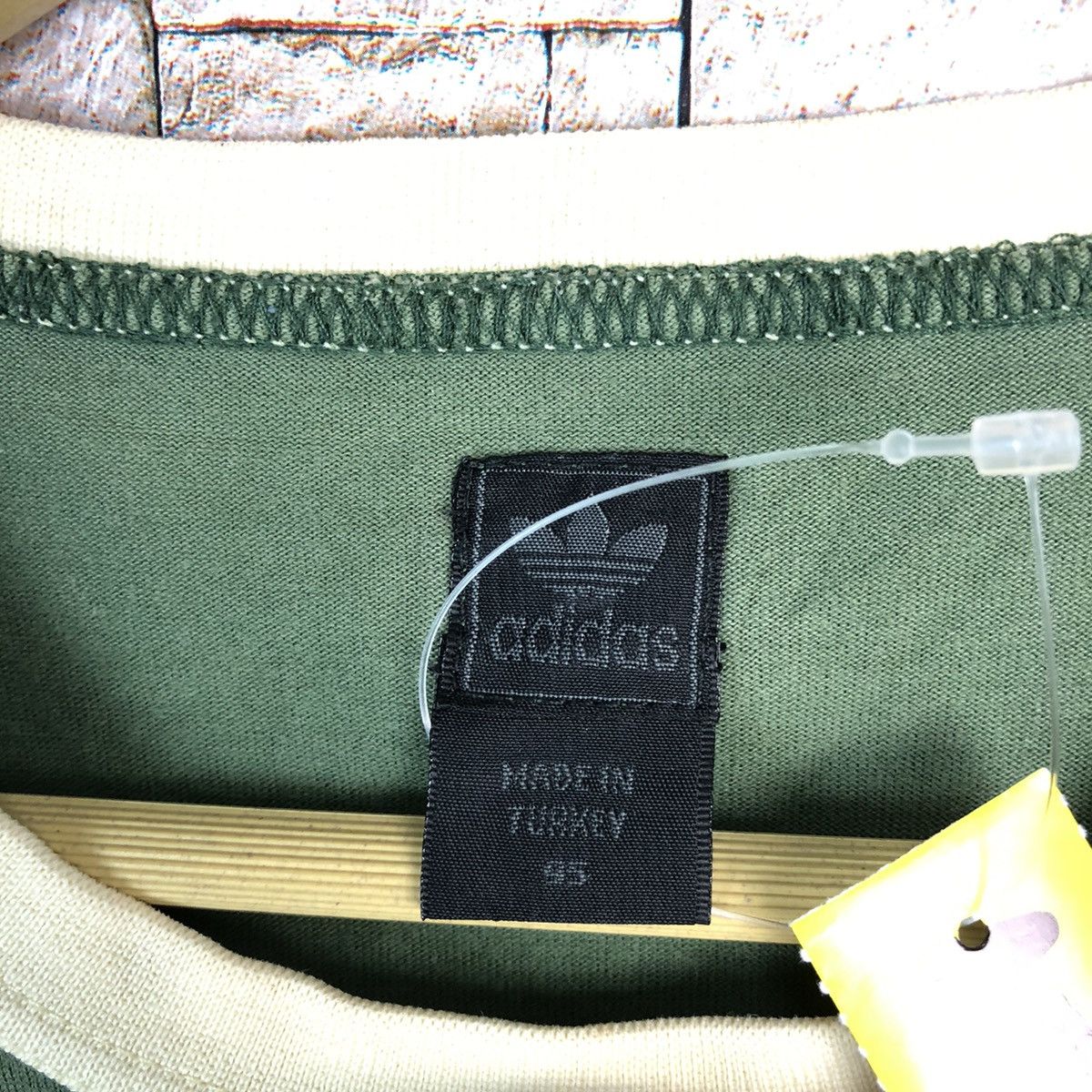 Adidas Adidas vintage ringer Green faded Tee #A570 Size US M / EU 48-50 / 2 - 10 Thumbnail