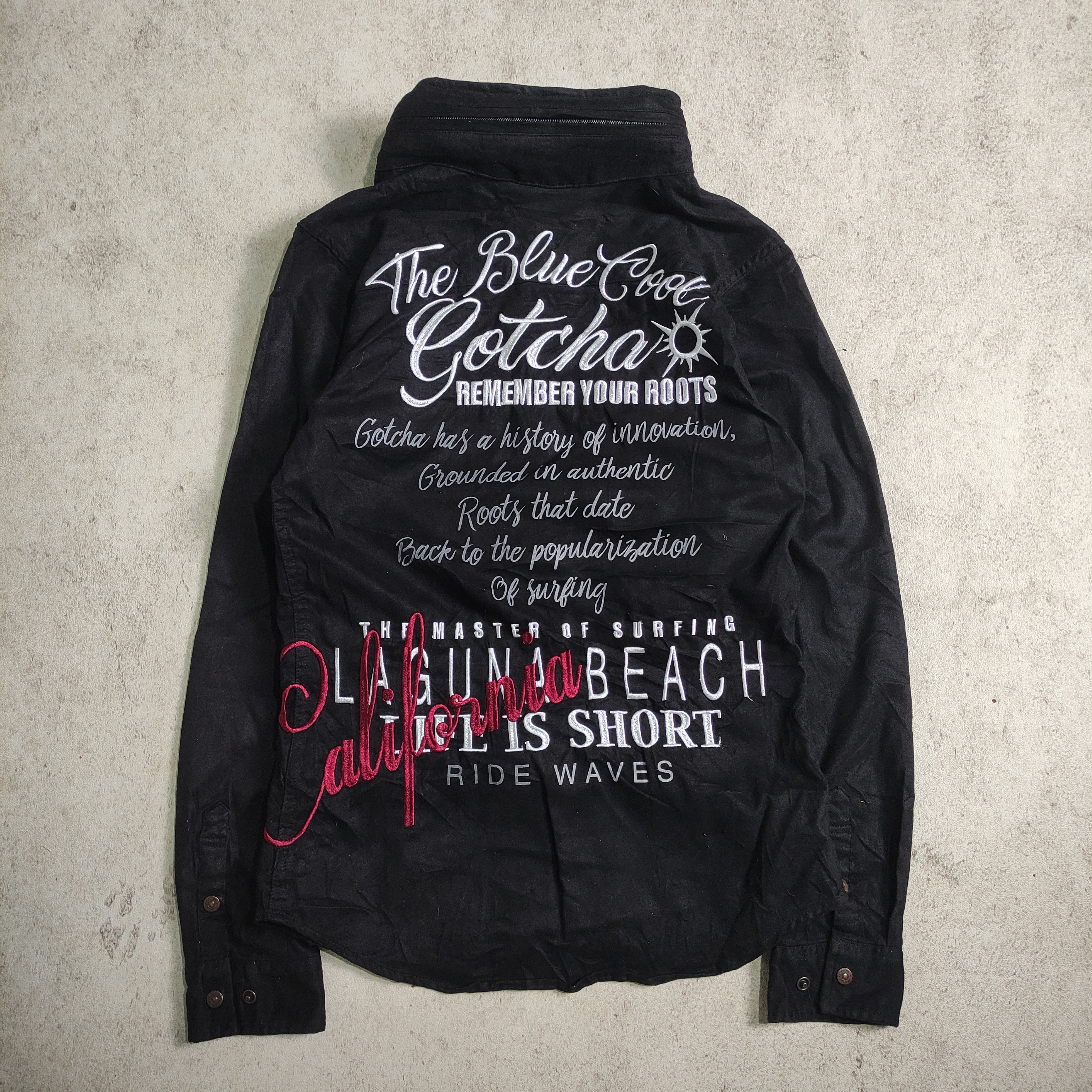Japanese Brand Gotcha Y2K Suede-Style Button-Up Goa LGB tornado mart Size US S / EU 44-46 / 1 - 1 Thumbnail