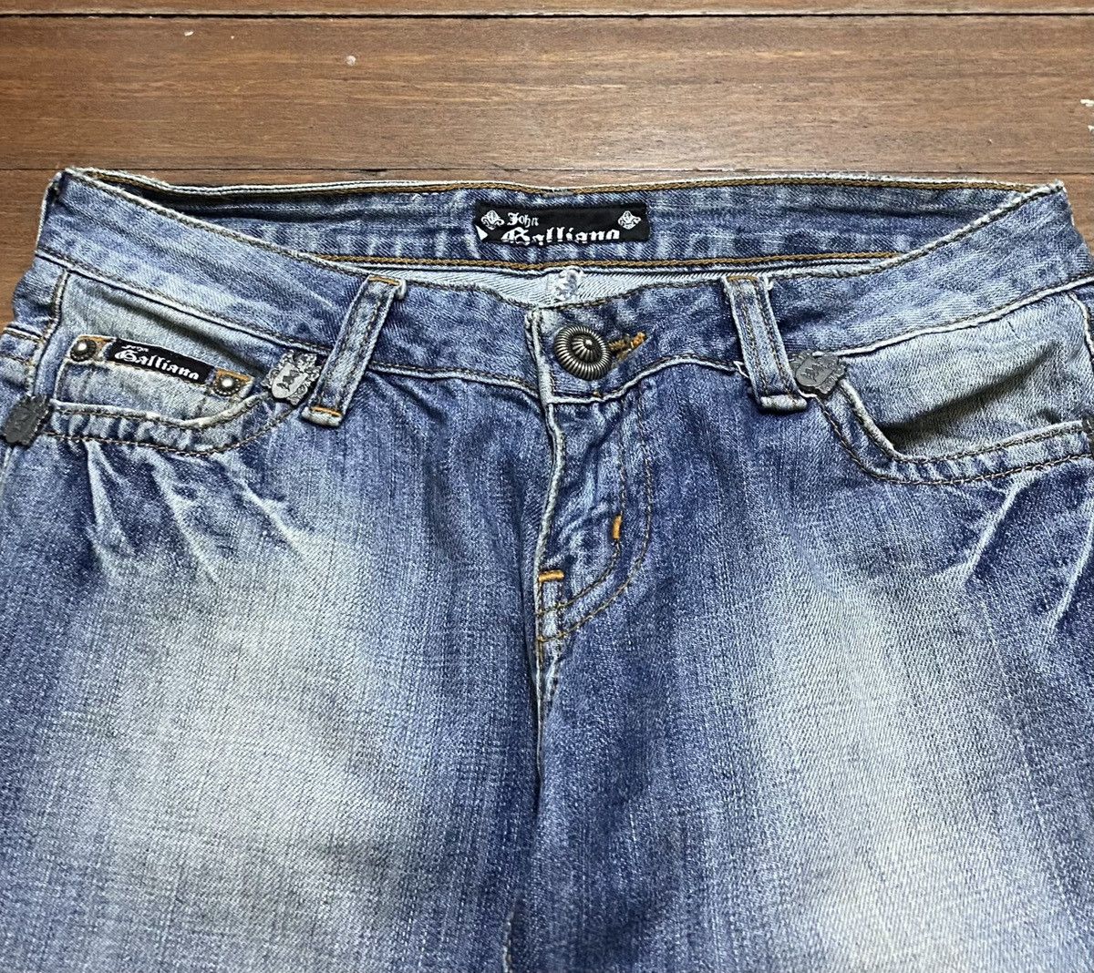 John Galliano Rare Design Vintage Brand John Galliano Flared Jeans 2000s Size US 28 / EU 44 - 3 Thumbnail