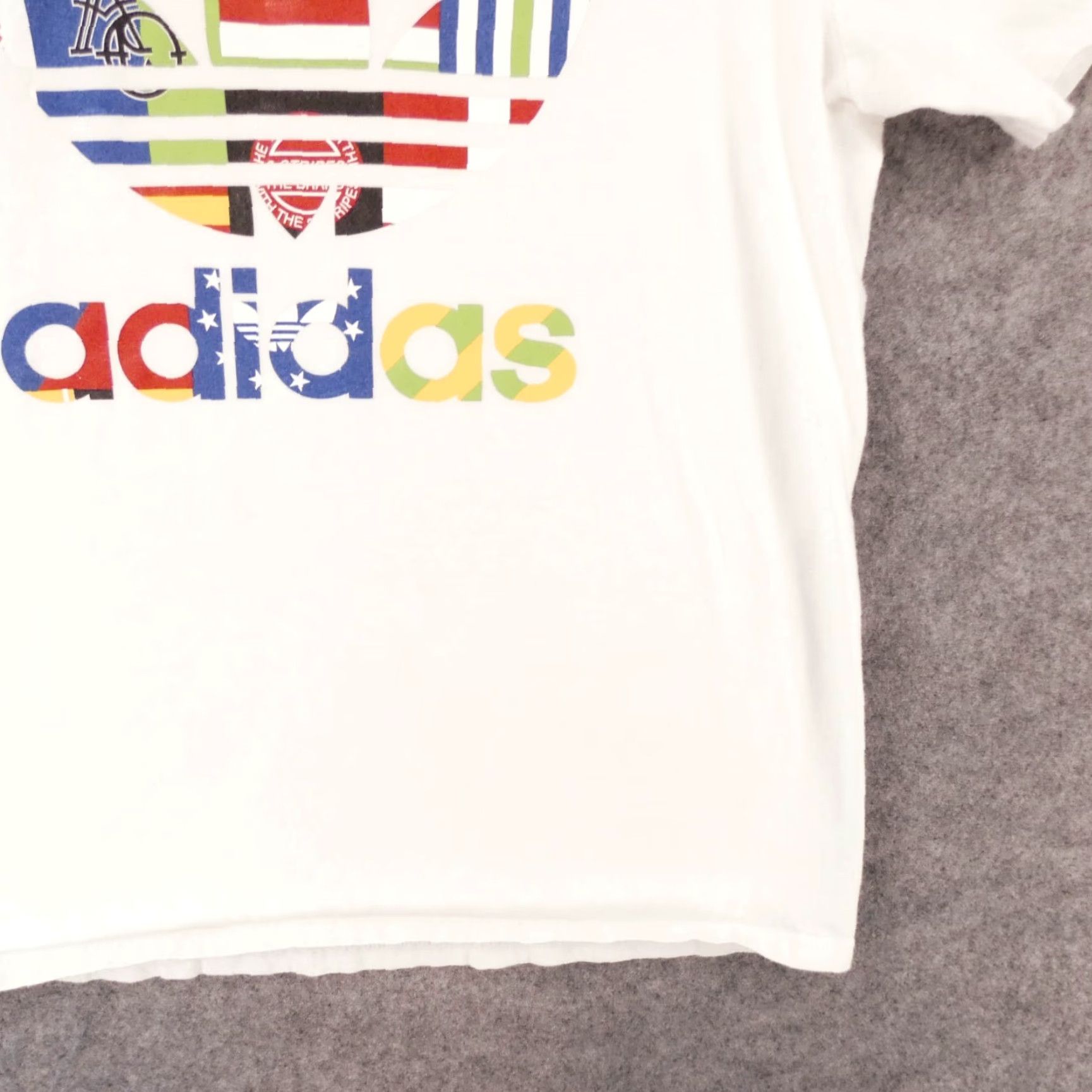 Adidas Adidas Shirt Mens Medium Short Sleeve Tee White Logo Size US M / EU 48-50 / 2 - 6 Thumbnail