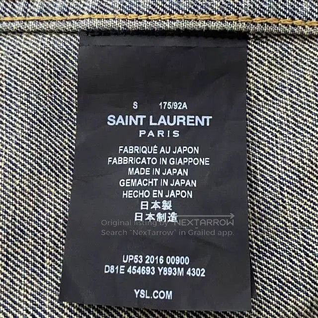 Saint Laurent Paris SAINT LAURENT Limited Shark Denim Jacket. Size US S / EU 44-46 / 1 - 5 Thumbnail