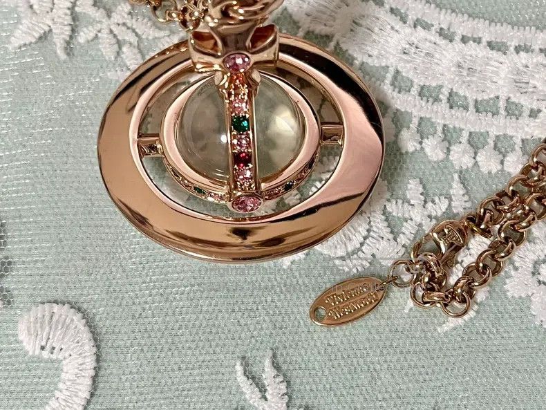 Vivienne Westwood vivienne westwood Rose gold large small orb Saturn necklac Size ONE SIZE - 2 Thumbnail